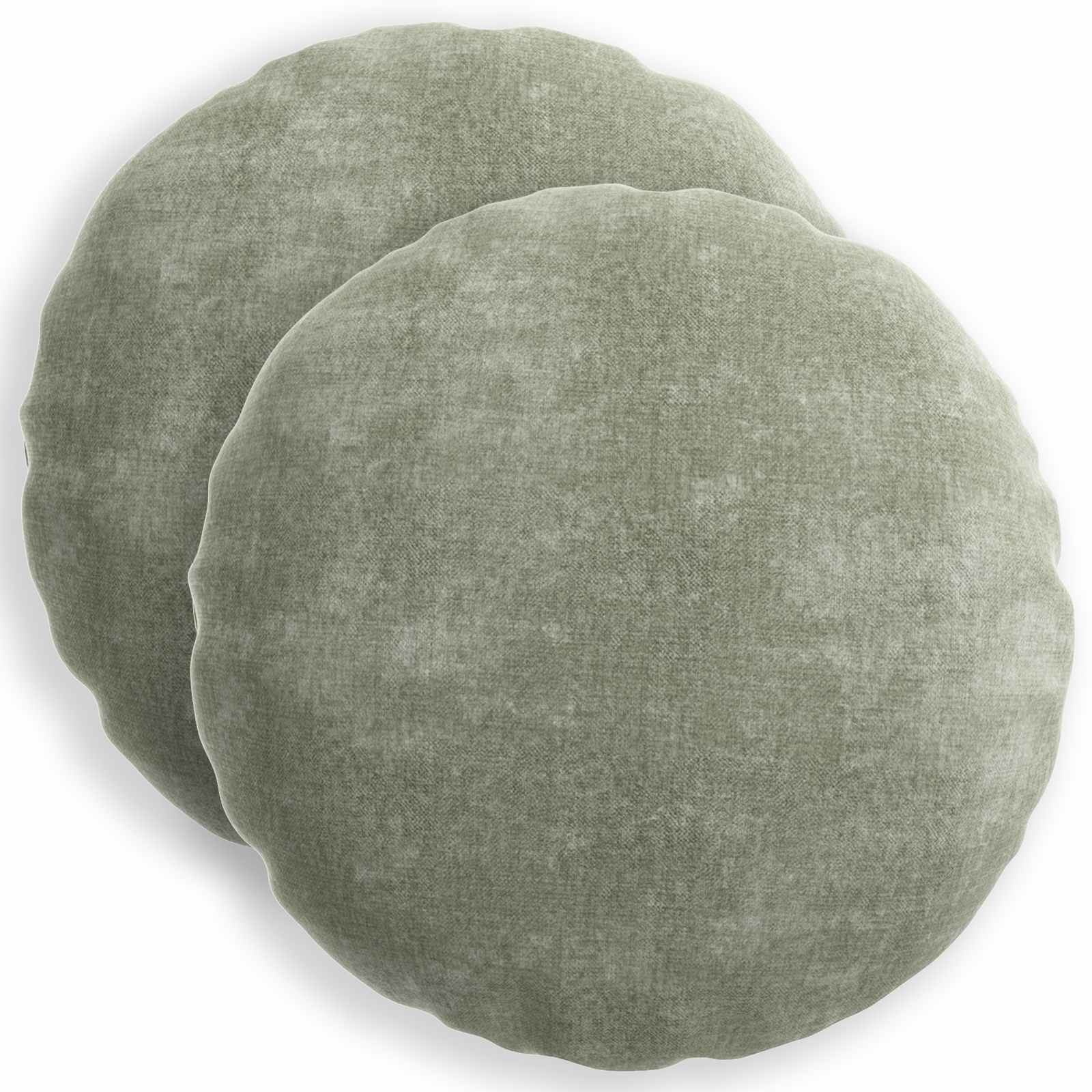 Federa 2 pz HEERLEN Verde Ø 50 cm Tessuto Chenille