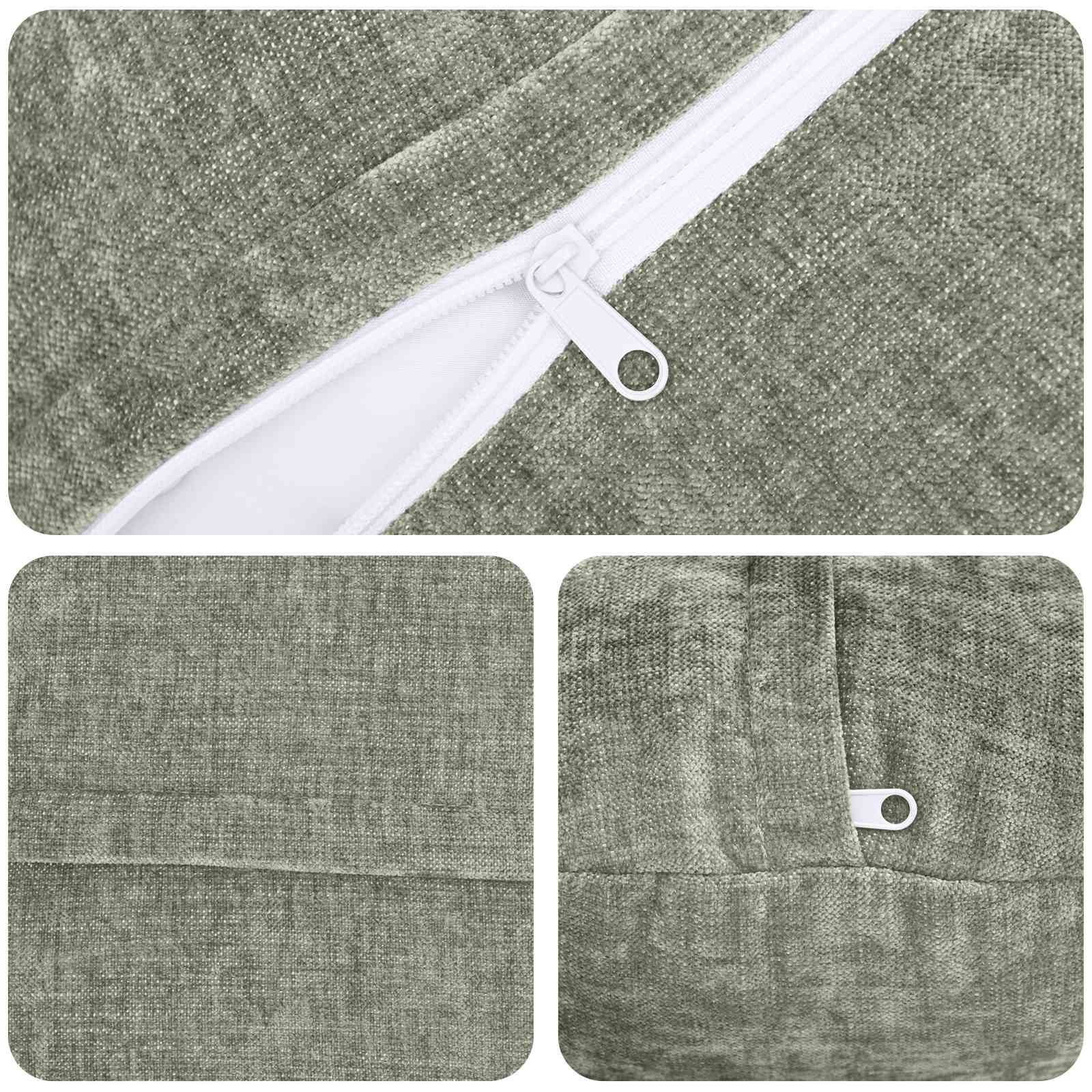 Federa 2 pz HEERLEN Verde Ø 50 cm Tessuto Chenille