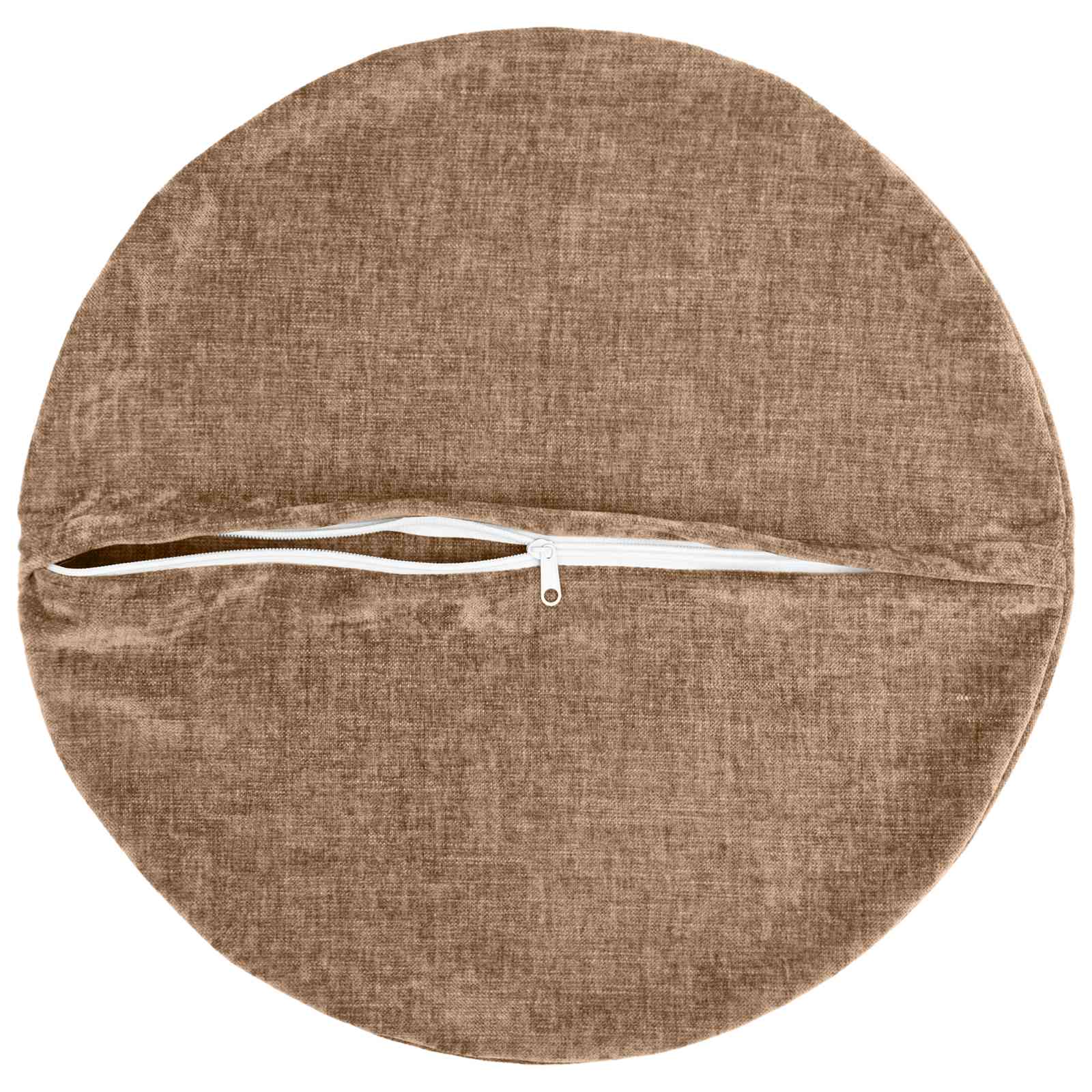 Federa 2 pz HEERLEN Marrone Ø 50 cm Tessuto Chenille