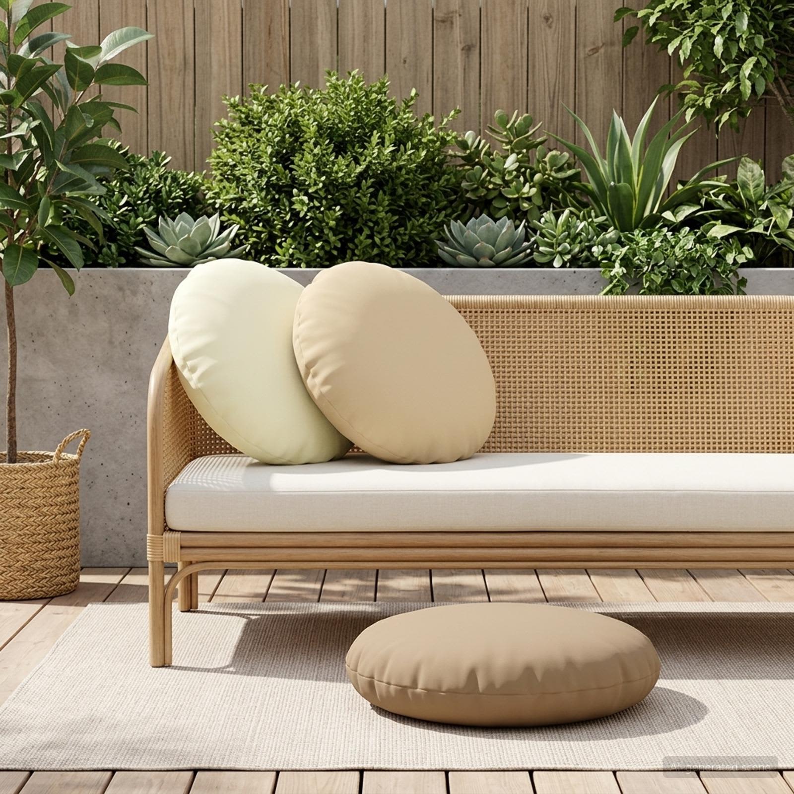 Federa 6 pcs HEERLEN Beige Ø 50 cm Poliestere