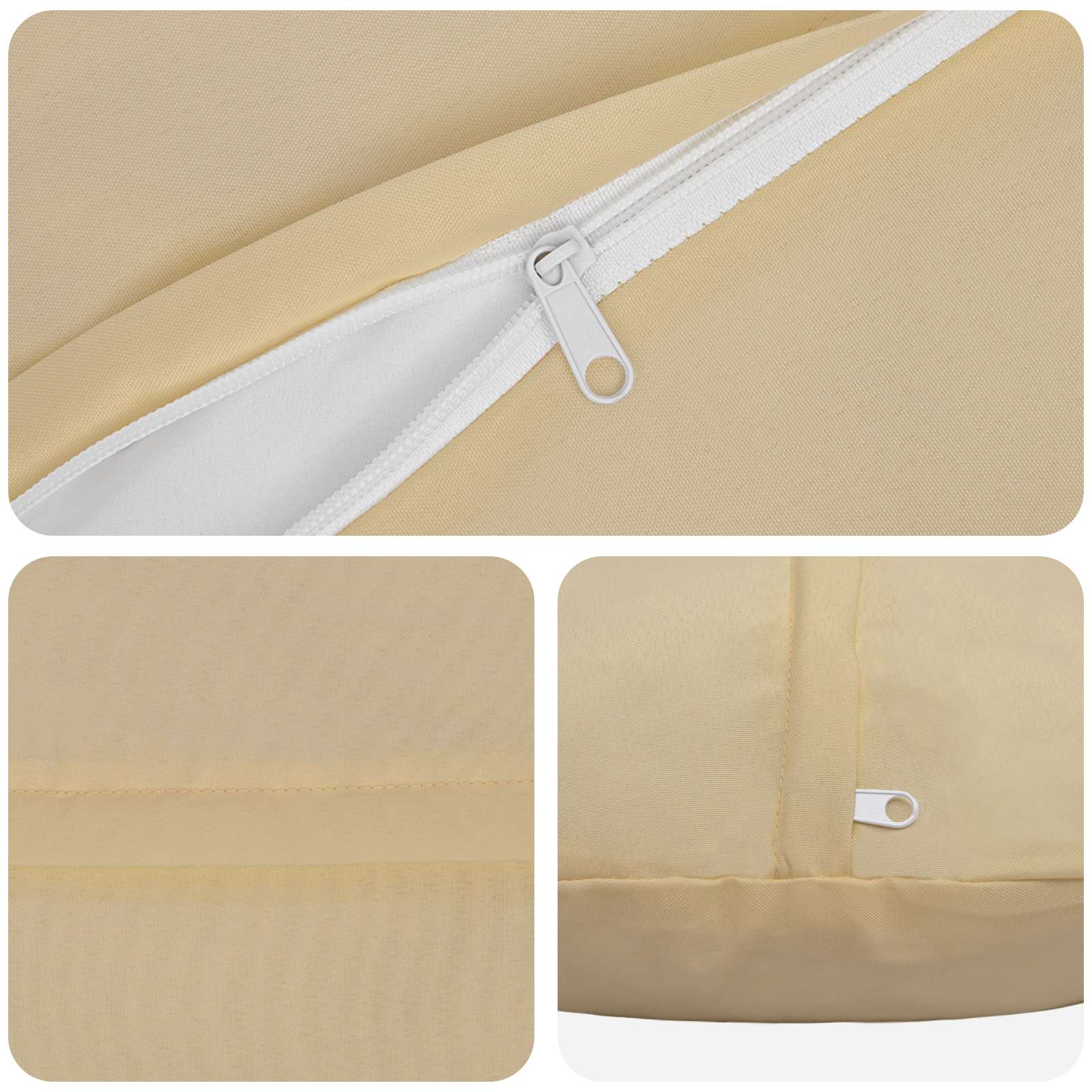 Federa 6 pcs HEERLEN Beige Ø 50 cm Poliestere