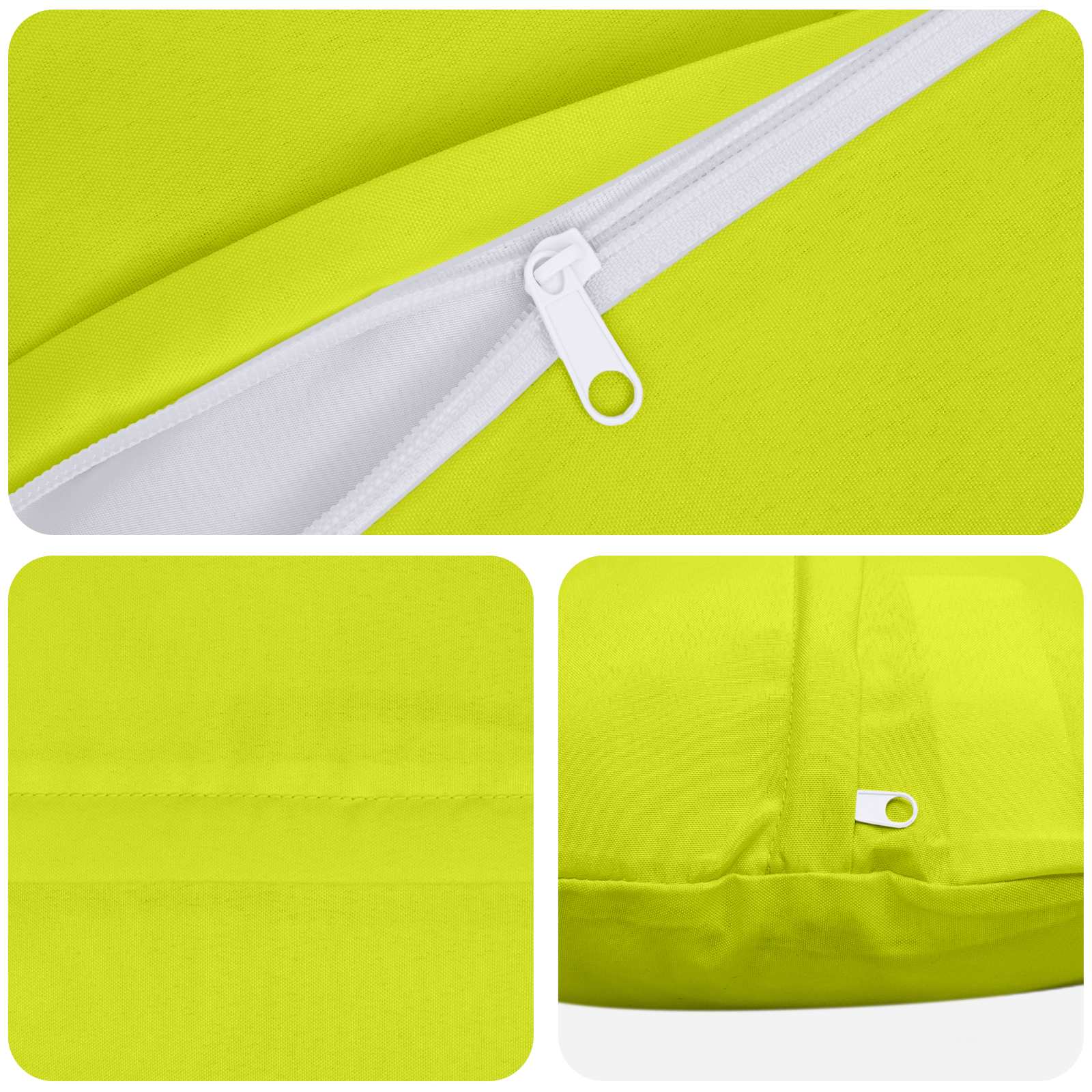Federa 2 pcs HEERLEN Verde brillante. Ø 50 cm Poliestere