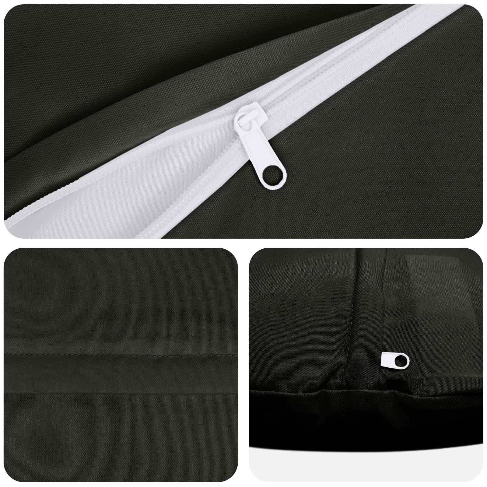 Federa 2 pcs HEERLEN Nero Ø 50 cm Poliestere