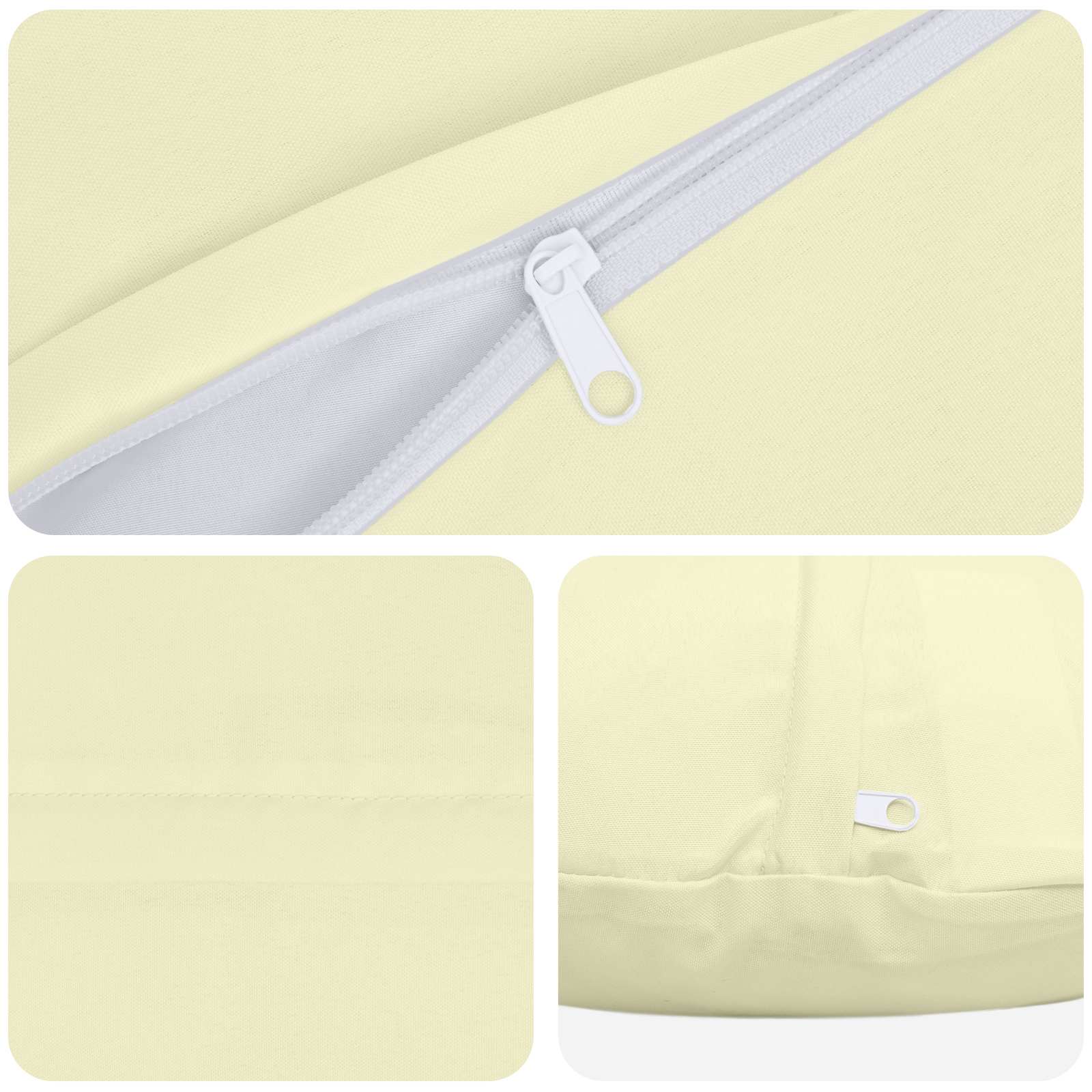 Federa 2 pcs HEERLEN Crema Ø 50 cm Poliestere