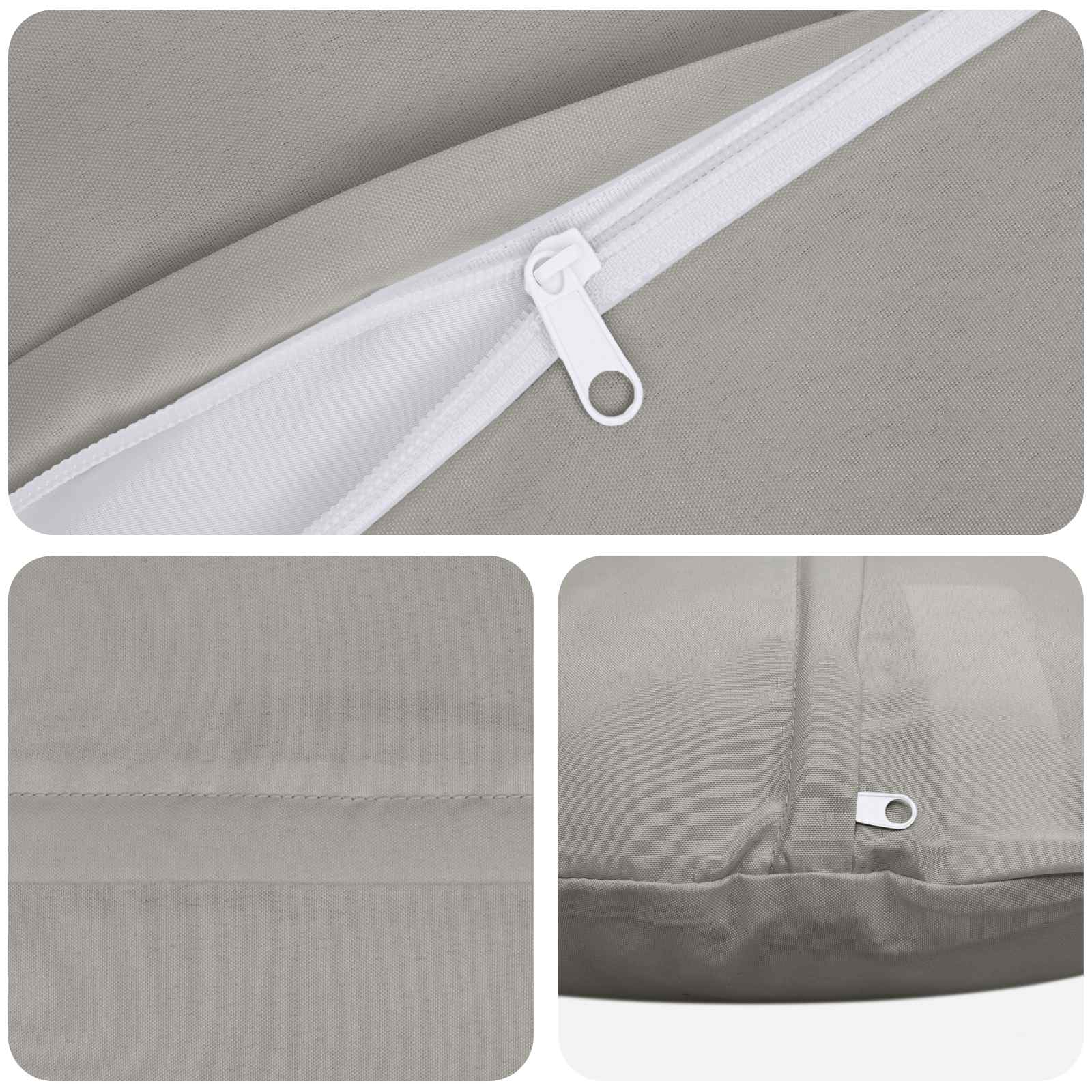 Federa 2 pcs HEERLEN Grigio Ø 50 cm Poliestere