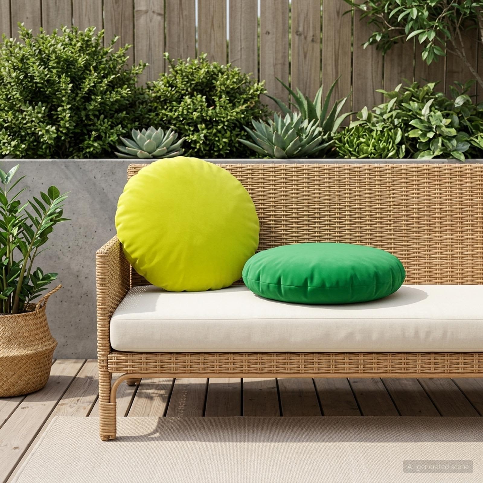 Federa 2 pcs HEERLEN Verde Ø 50 cm Poliestere