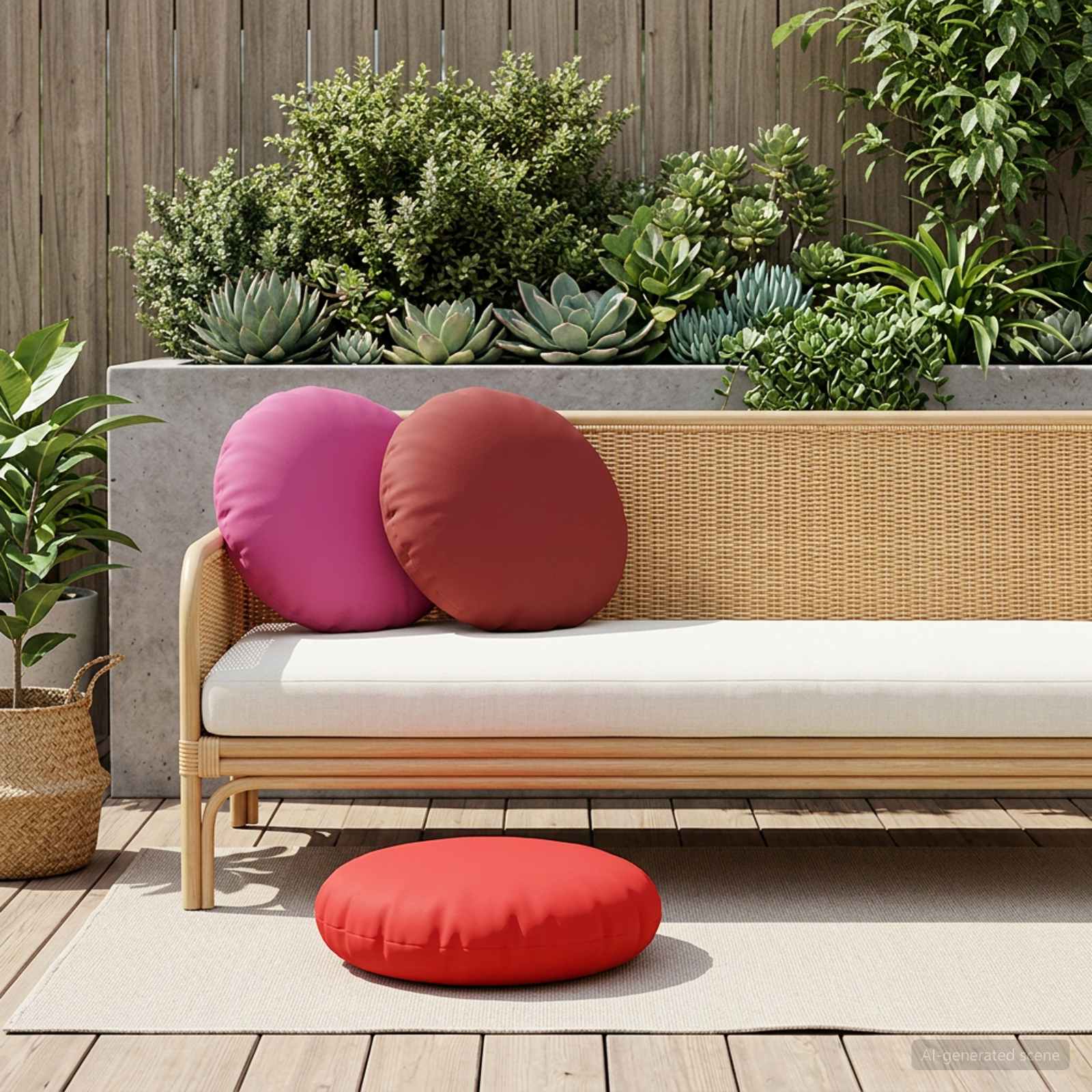 Federa 6 pcs HEERLEN Rosa Ø 50 cm Poliestere