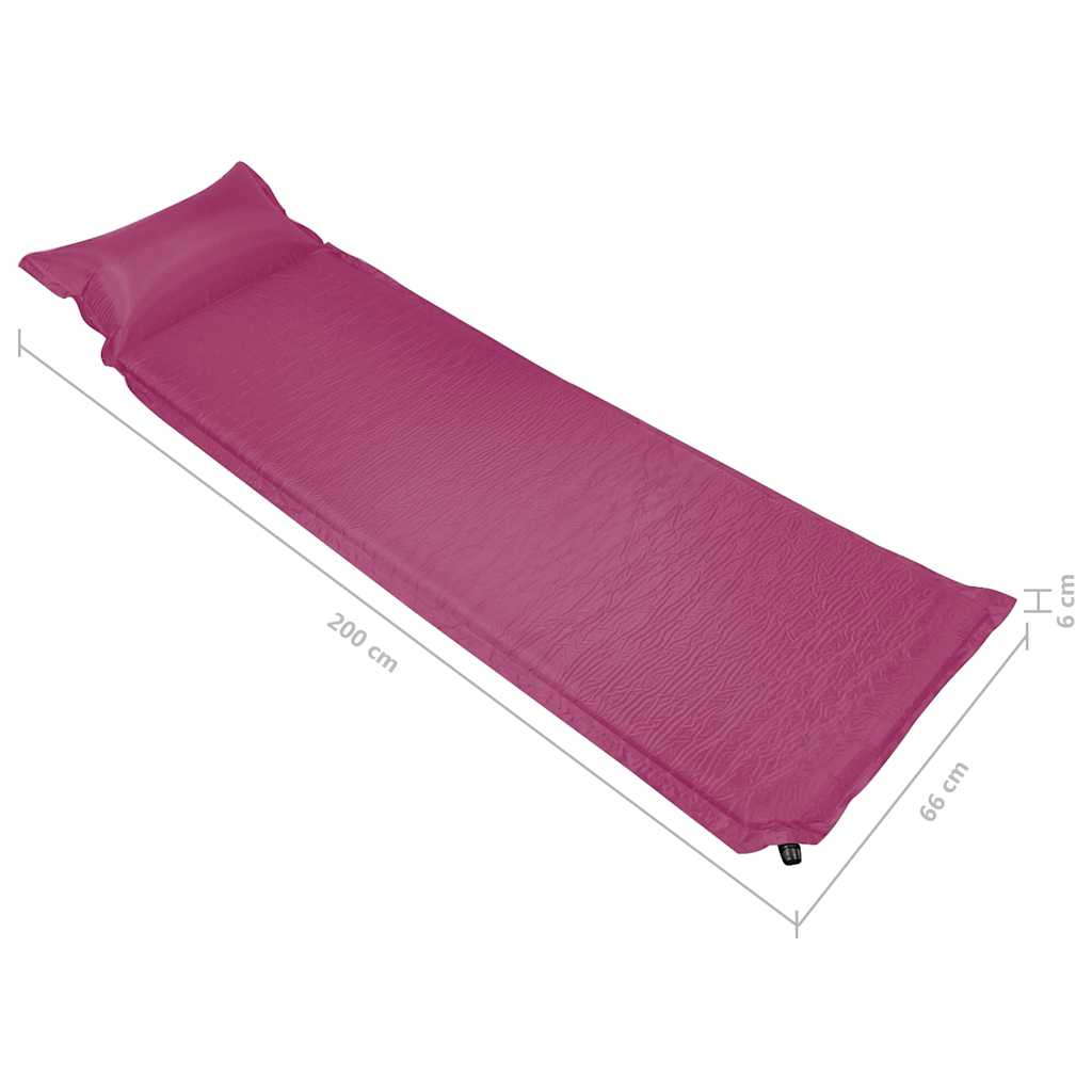 Materasso Gonfiabile ad Aria con Cuscino 66x200 cm Rosa
