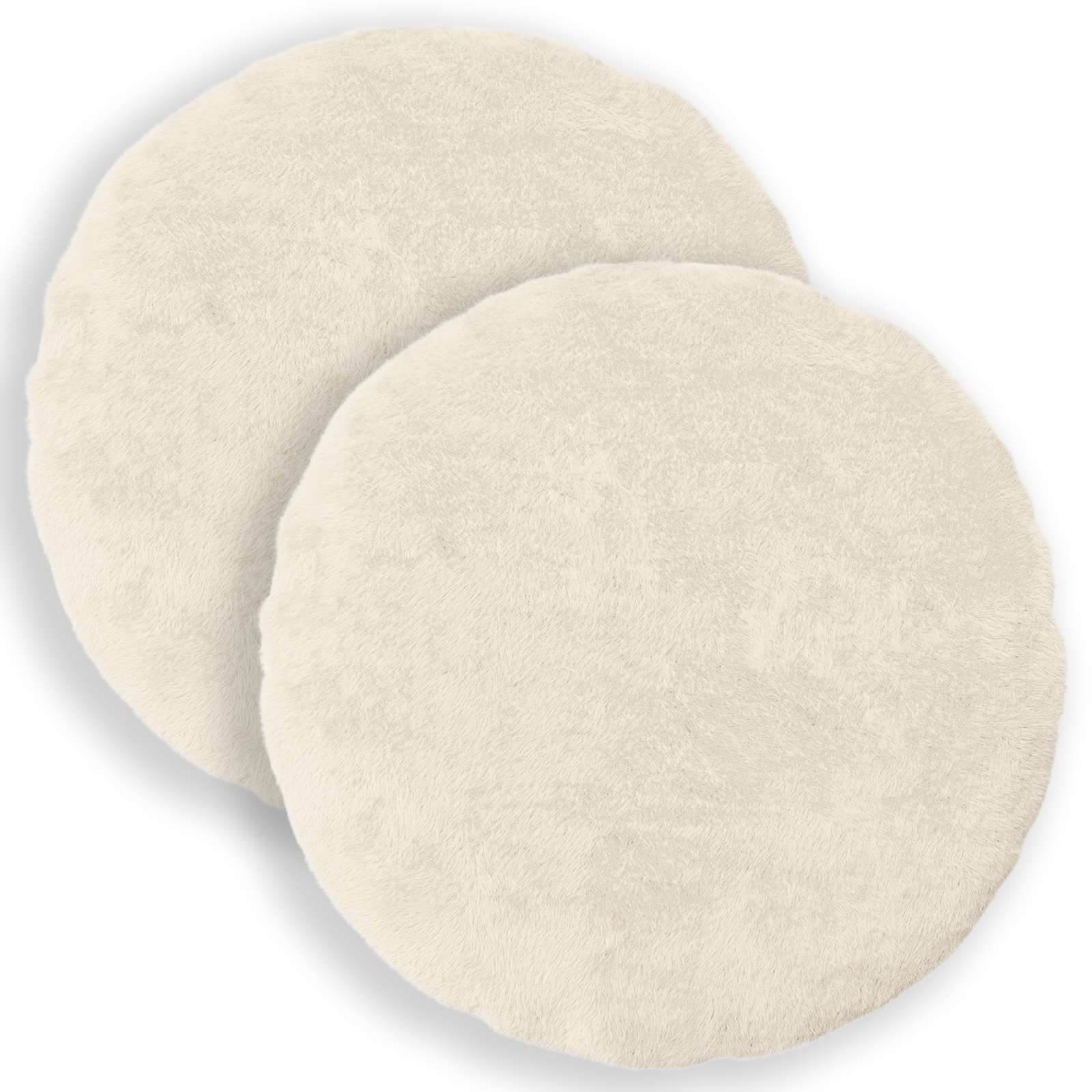 Federa 2 pz HEERLEN Bianco Ø 50 cm Pelliccia di Coniglio Finta