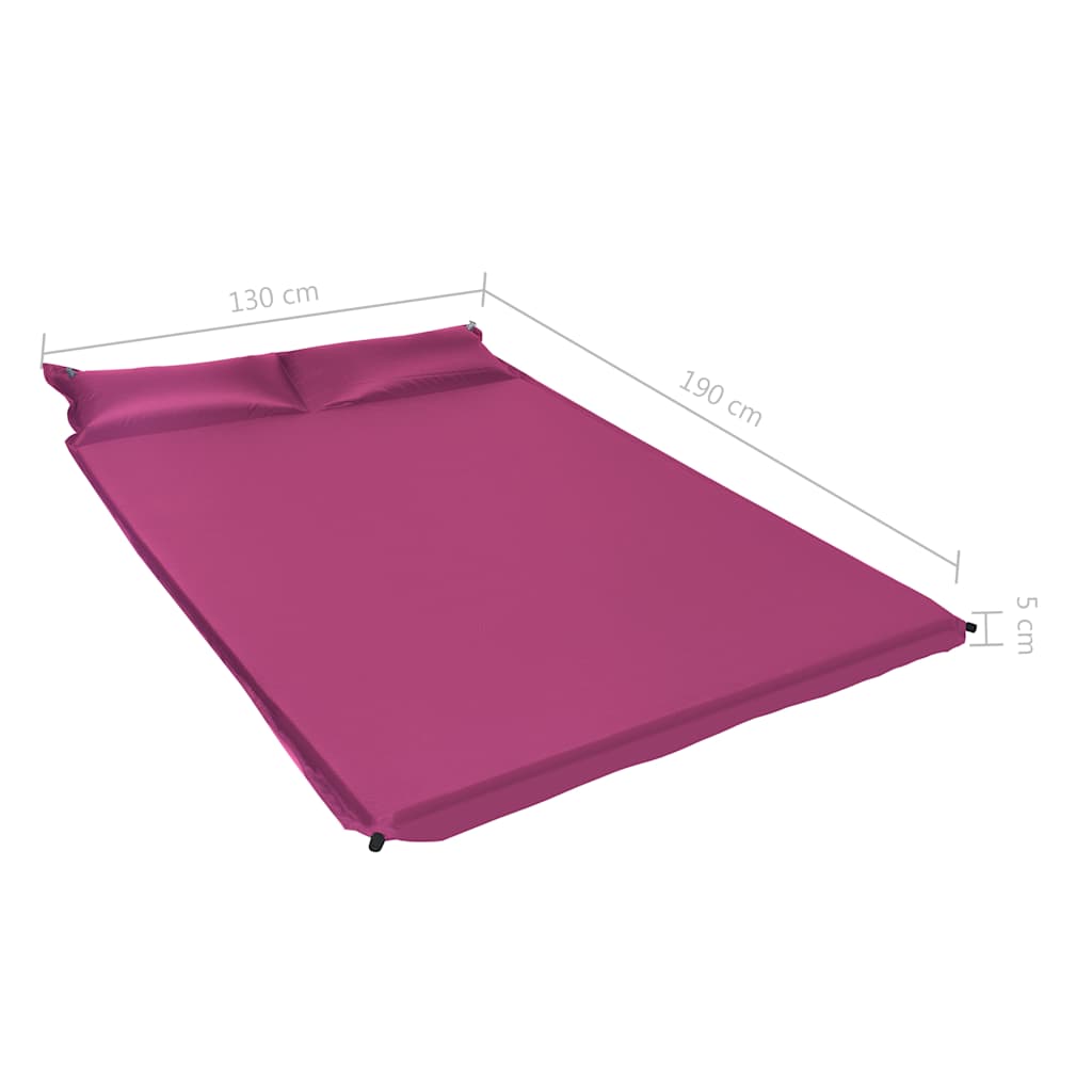 Materasso Gonfiabile ad Aria con Cuscino 130x190 cm Rosa