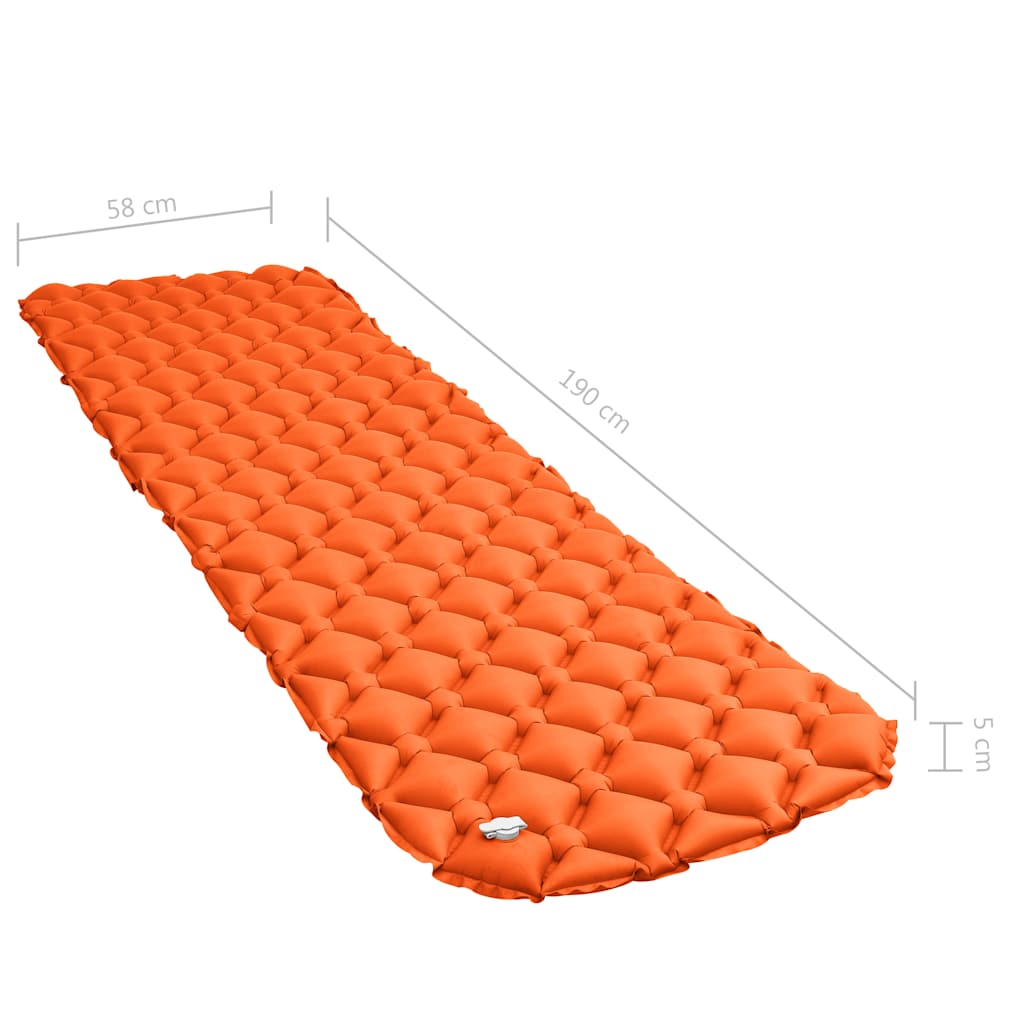 Materasso Gonfiabile ad Aria 58x190 cm Arancione
