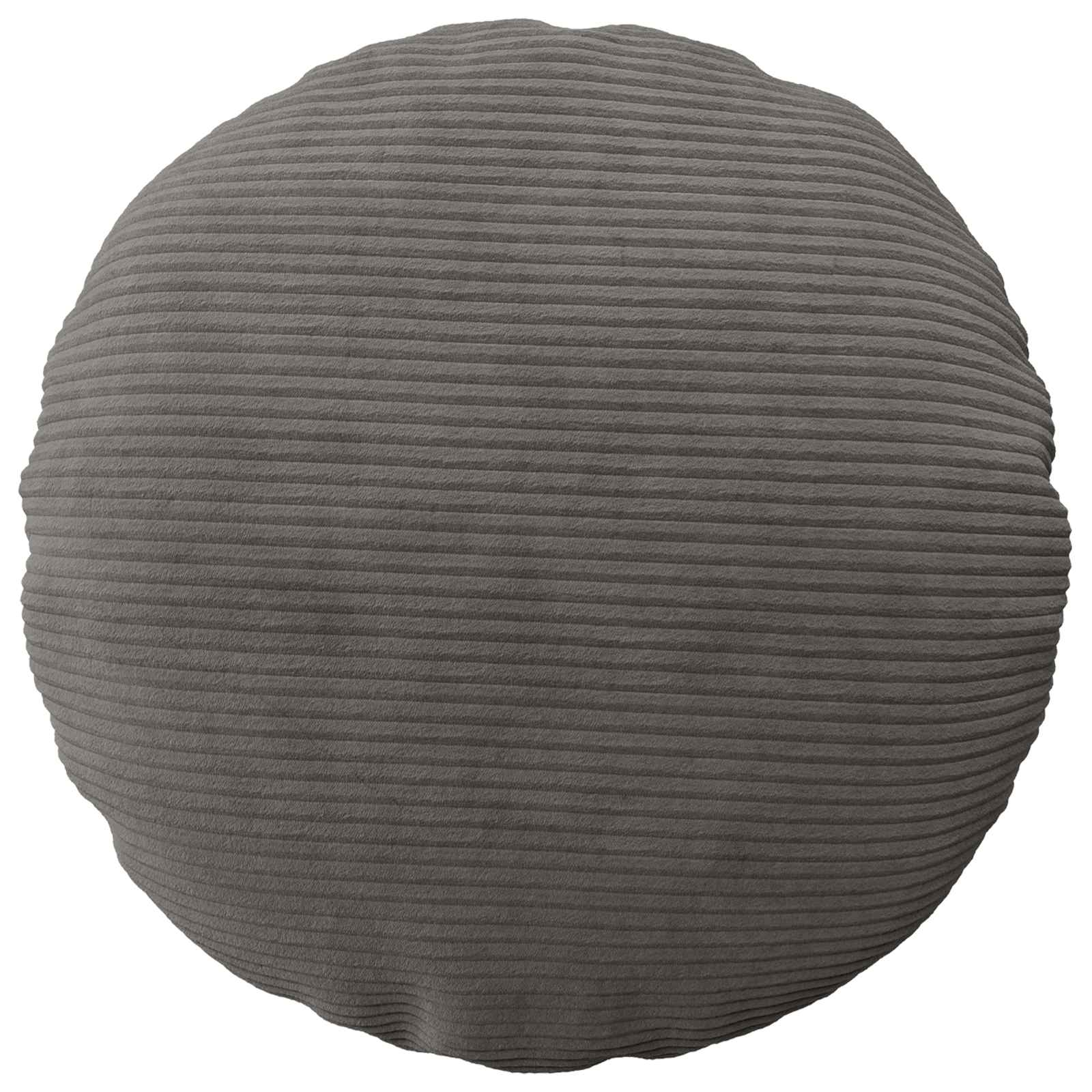 Federa 2 pcs HEERLEN Grigio Scuro Ø 60 cm corduroy