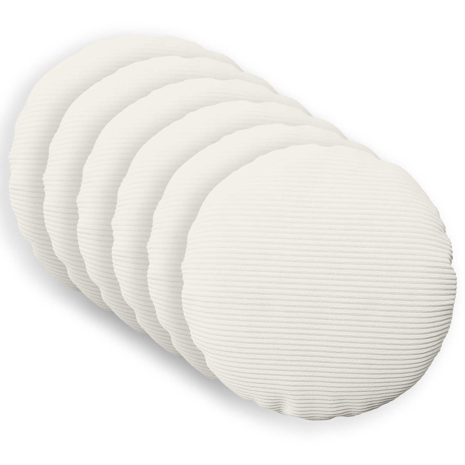Federa 6 pcs HEERLEN Crema Ø 60 cm corduroy