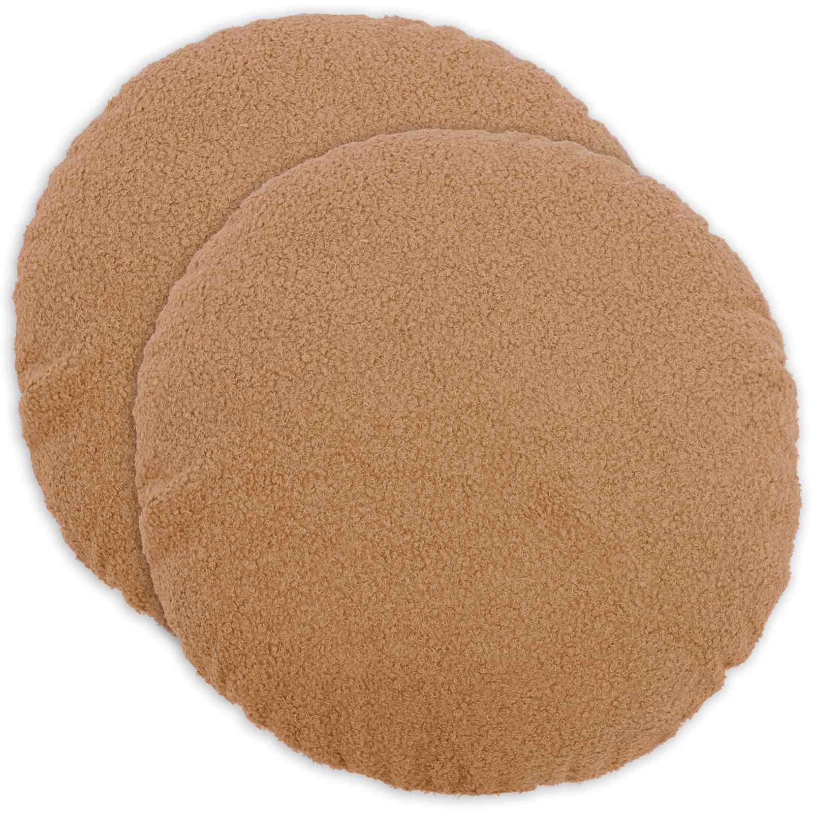 Federa 2 pcs HEERLEN Beige Ø 60 cm Bouclé