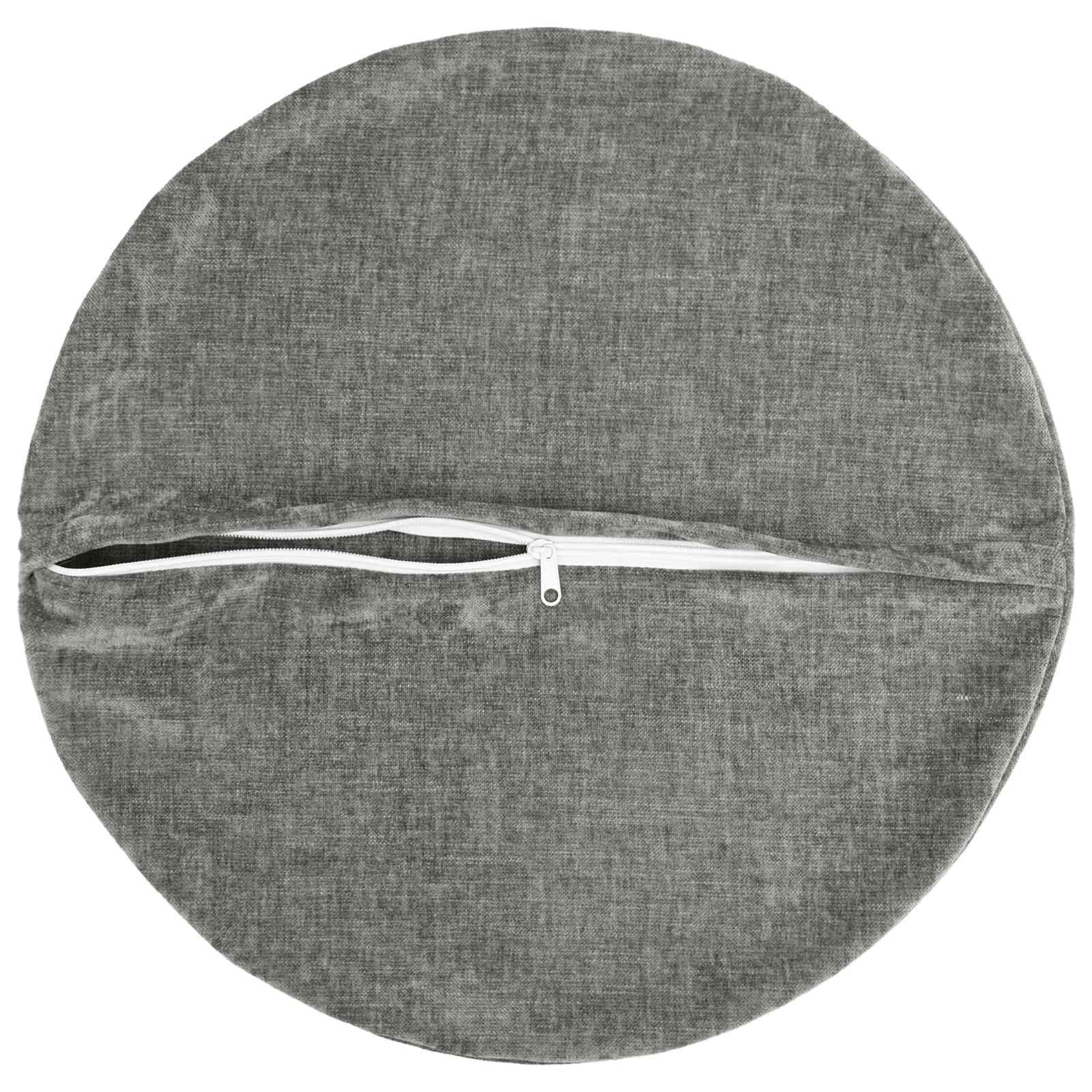Federa 2 pz HEERLEN Grigio Scuro Ø 60 cm Tessuto Chenille