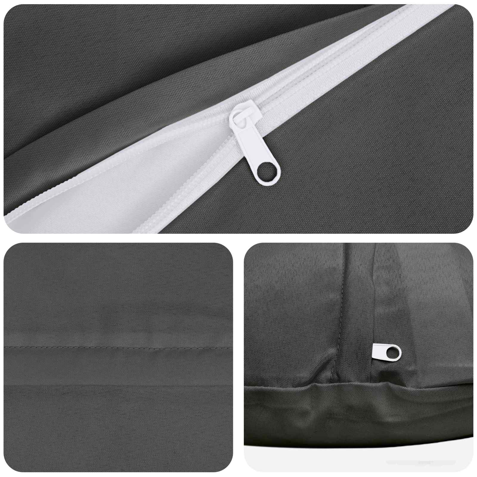 Federa 2 pcs HEERLEN Antracite Ø 60 cm Poliestere