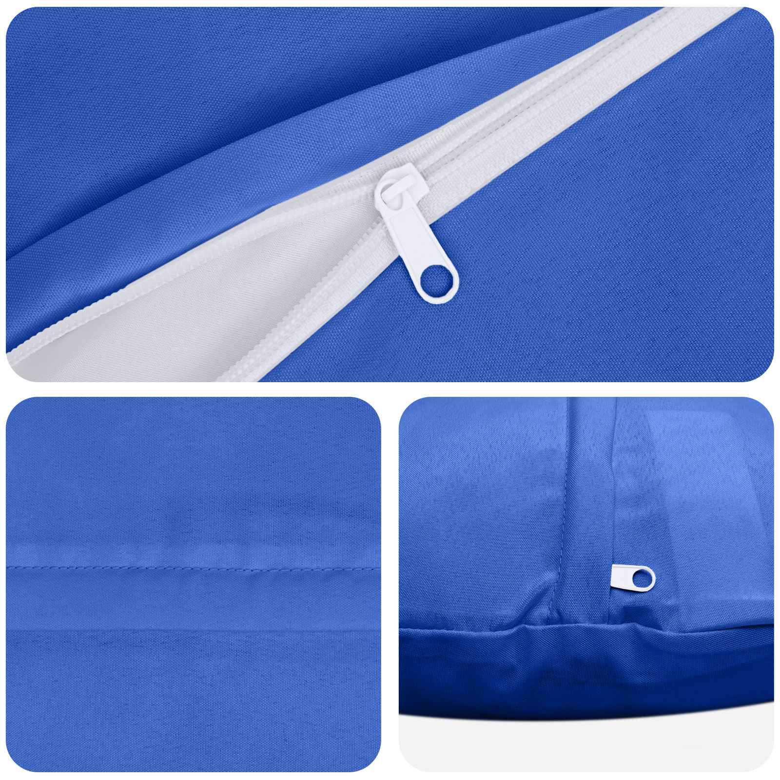 Federa 2 pcs HEERLEN Blu Reale Ø 60 cm Poliestere