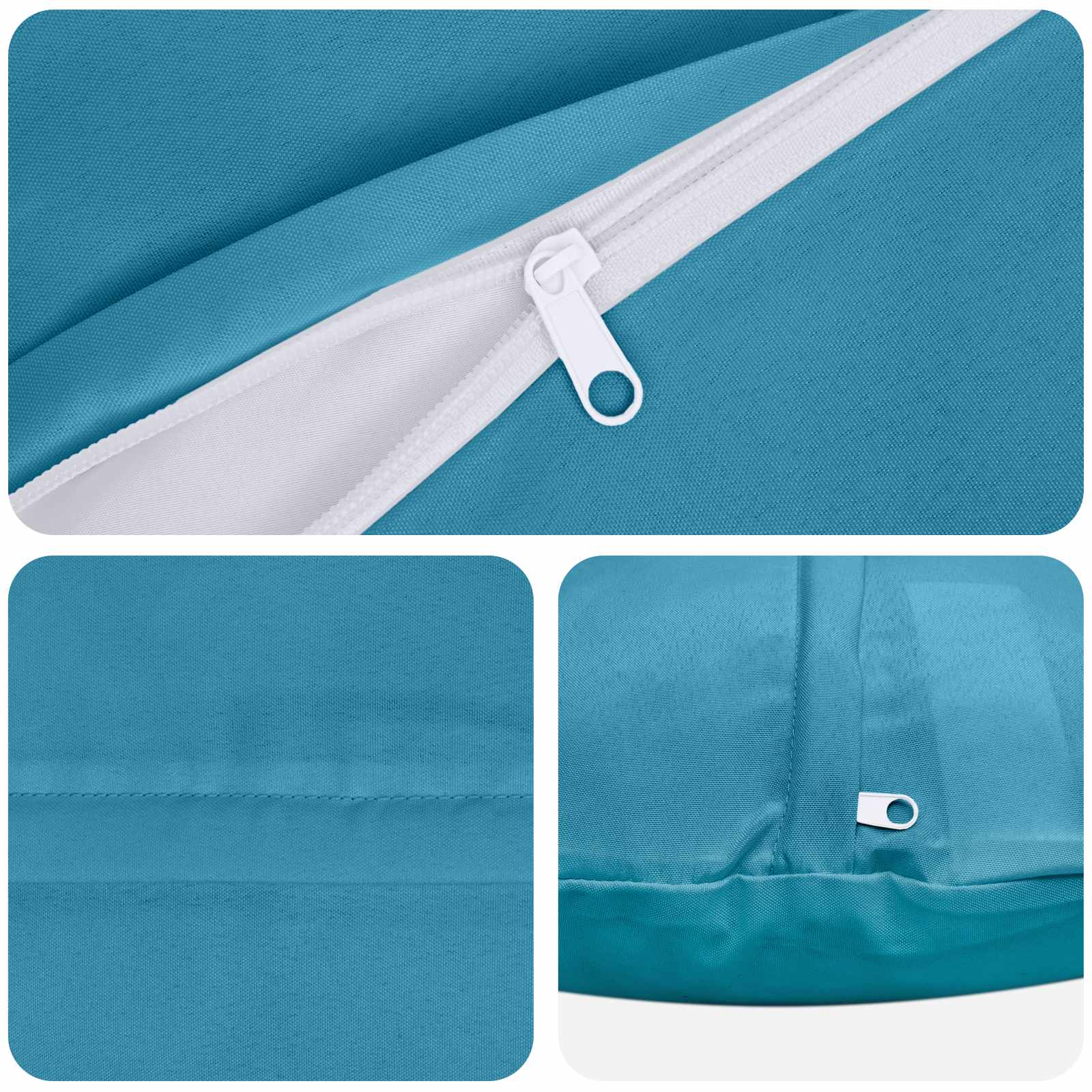 Federa 2 pcs HEERLEN Azzurro Ø 60 cm Poliestere