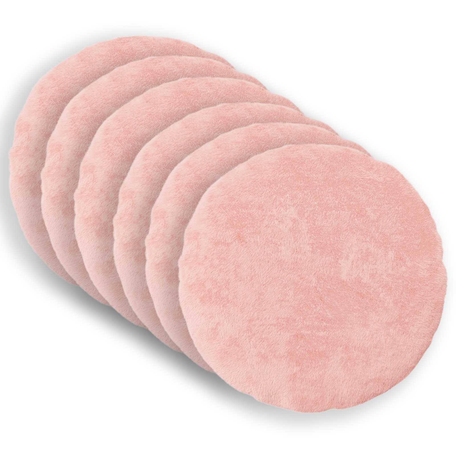 Federa 6 pz HEERLEN Rosa Ø 60 cm Pelliccia di Coniglio Finta
