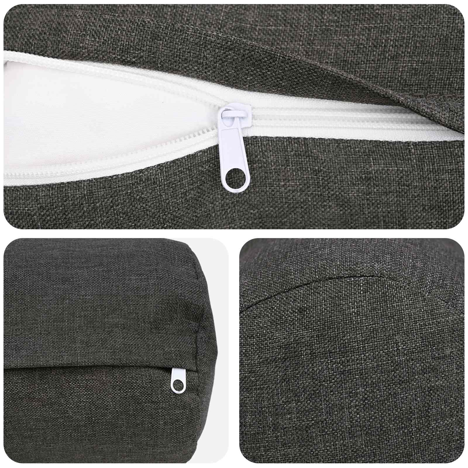 Federa 2 pz HEERLEN Grigio Scuro Ø 15 x 40 cm Tessuto