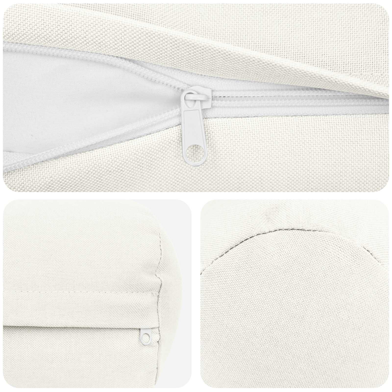 Federa 6 pz HEERLEN Bianco Ø 15 x 40 cm Tessuto