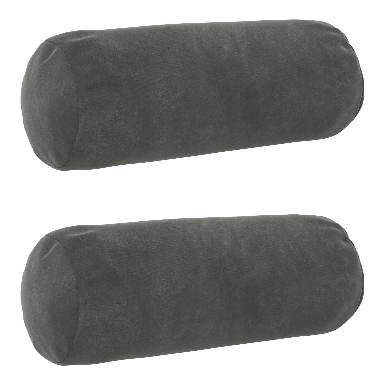 Federa 2 pcs HEERLEN Grigio Scuro Ø 15 x 40 cm Velluto