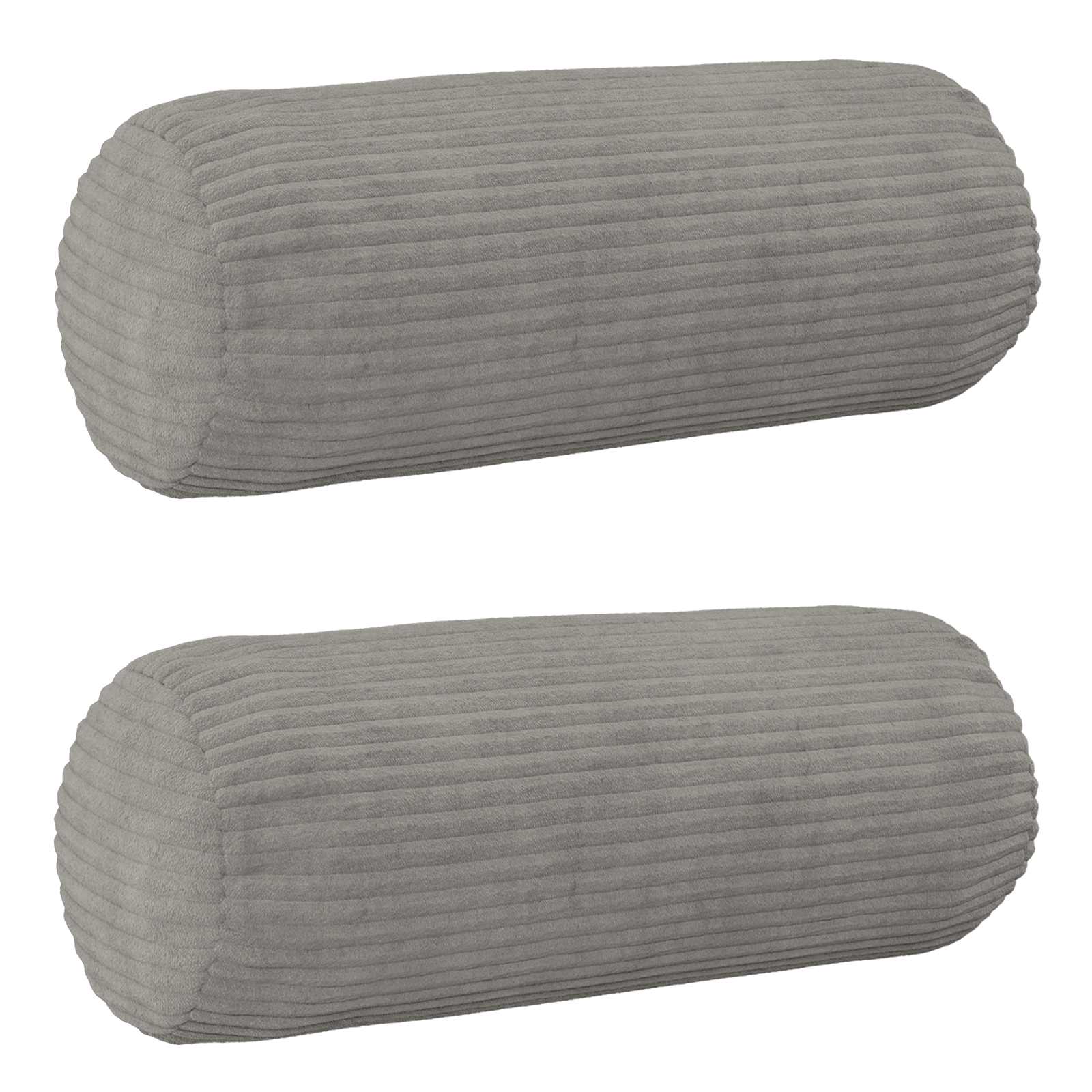 Federa 2 pcs HEERLEN Grigio Chiaro Ø 15 x 40 cm corduroy