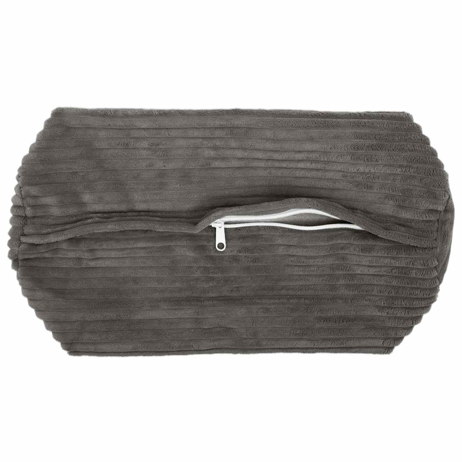 Federa 6 pcs HEERLEN Grigio Scuro Ø 15 x 40 cm corduroy