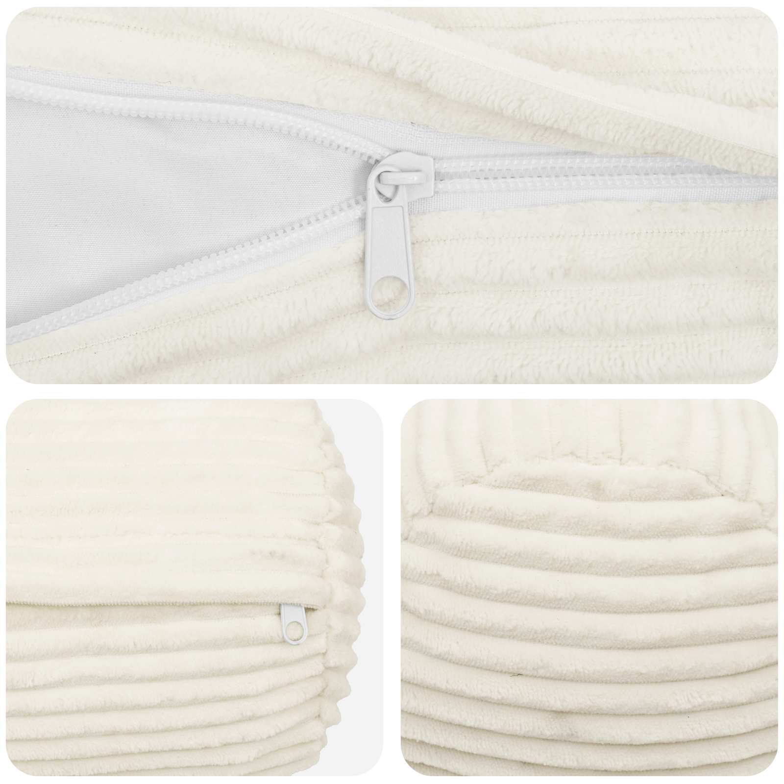 Federa 2 pcs HEERLEN Crema Ø 15 x 40 cm corduroy