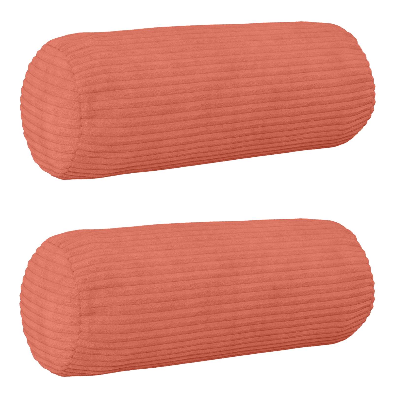 Federa 2 pcs HEERLEN Rosso Arancio Ø 15 x 40 cm corduroy