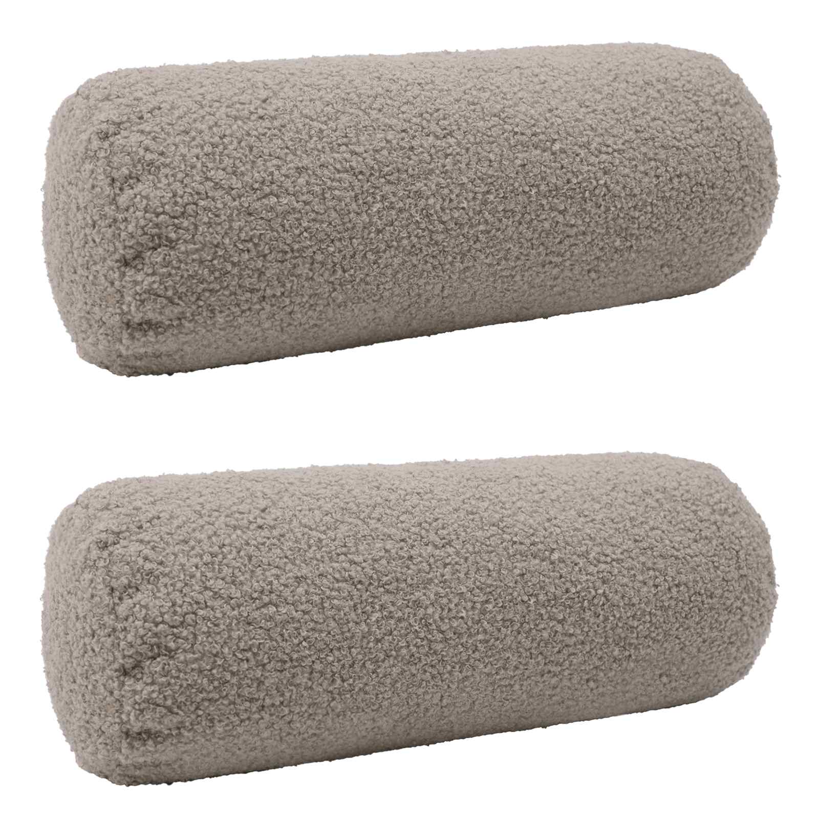 Federa 2 pcs HEERLEN Grigio Chiaro Ø 15 x 40 cm Bouclé