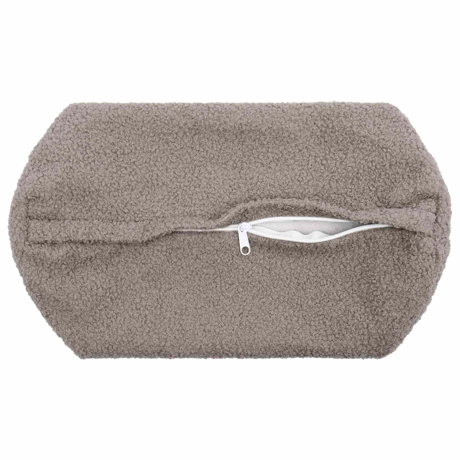 Federa 2 pcs HEERLEN Grigio Chiaro Ø 15 x 40 cm Bouclé