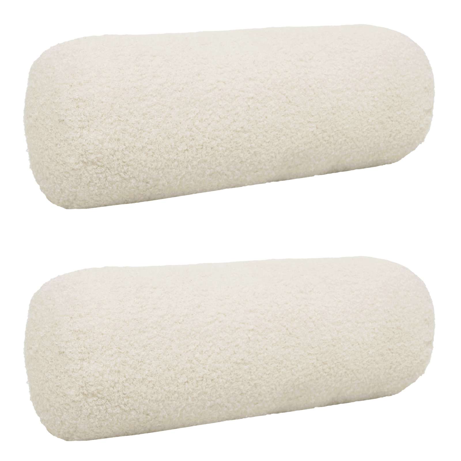 Federa 2 pcs HEERLEN Crema Ø 15 x 40 cm Bouclé