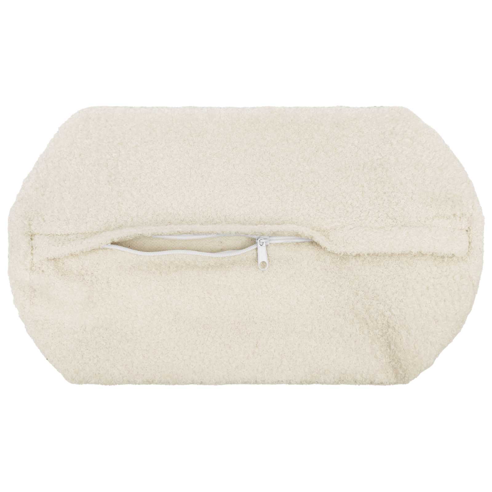 Federa 2 pcs HEERLEN Crema Ø 15 x 40 cm Bouclé