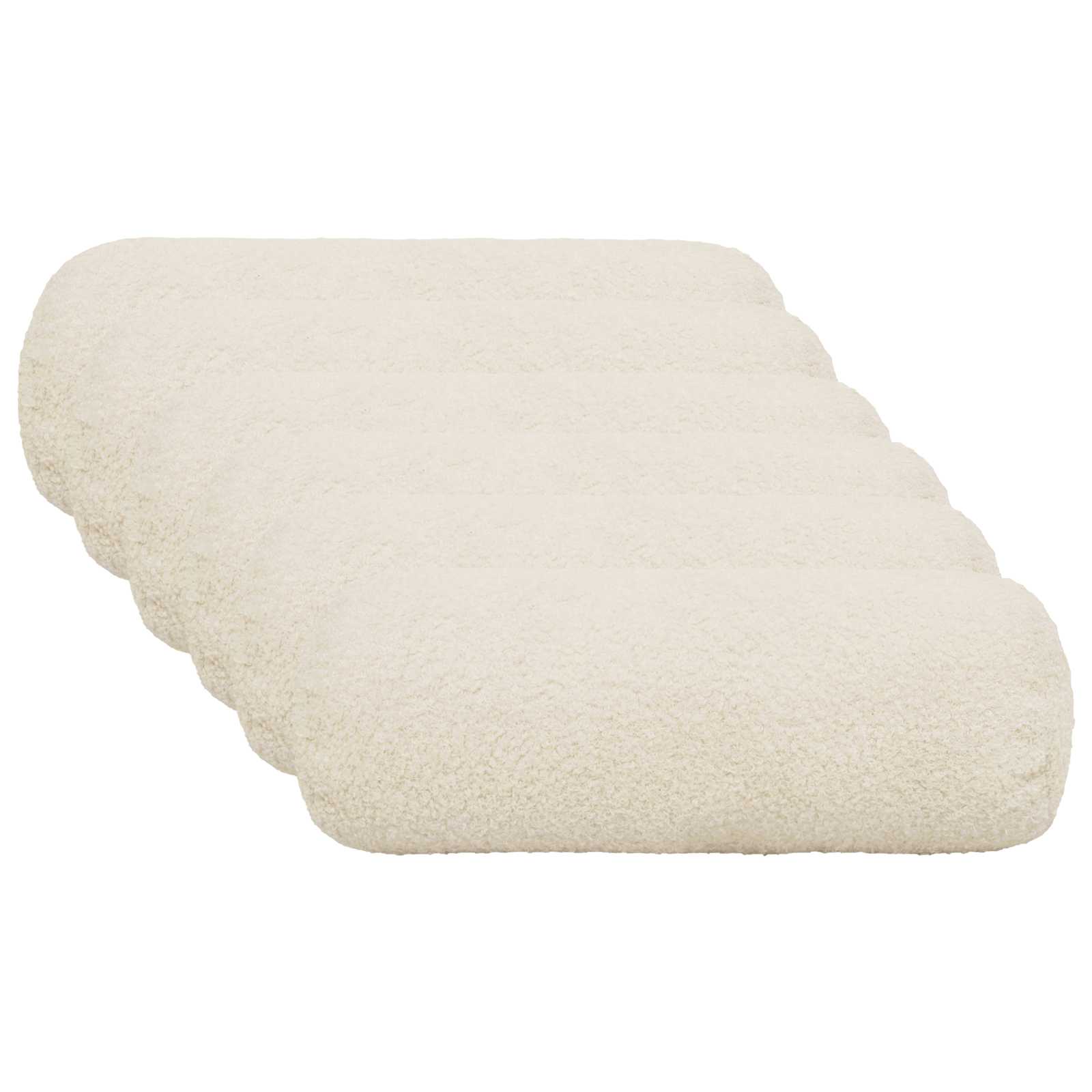 Federa 6 pcs HEERLEN Crema Ø 15 x 40 cm Bouclé