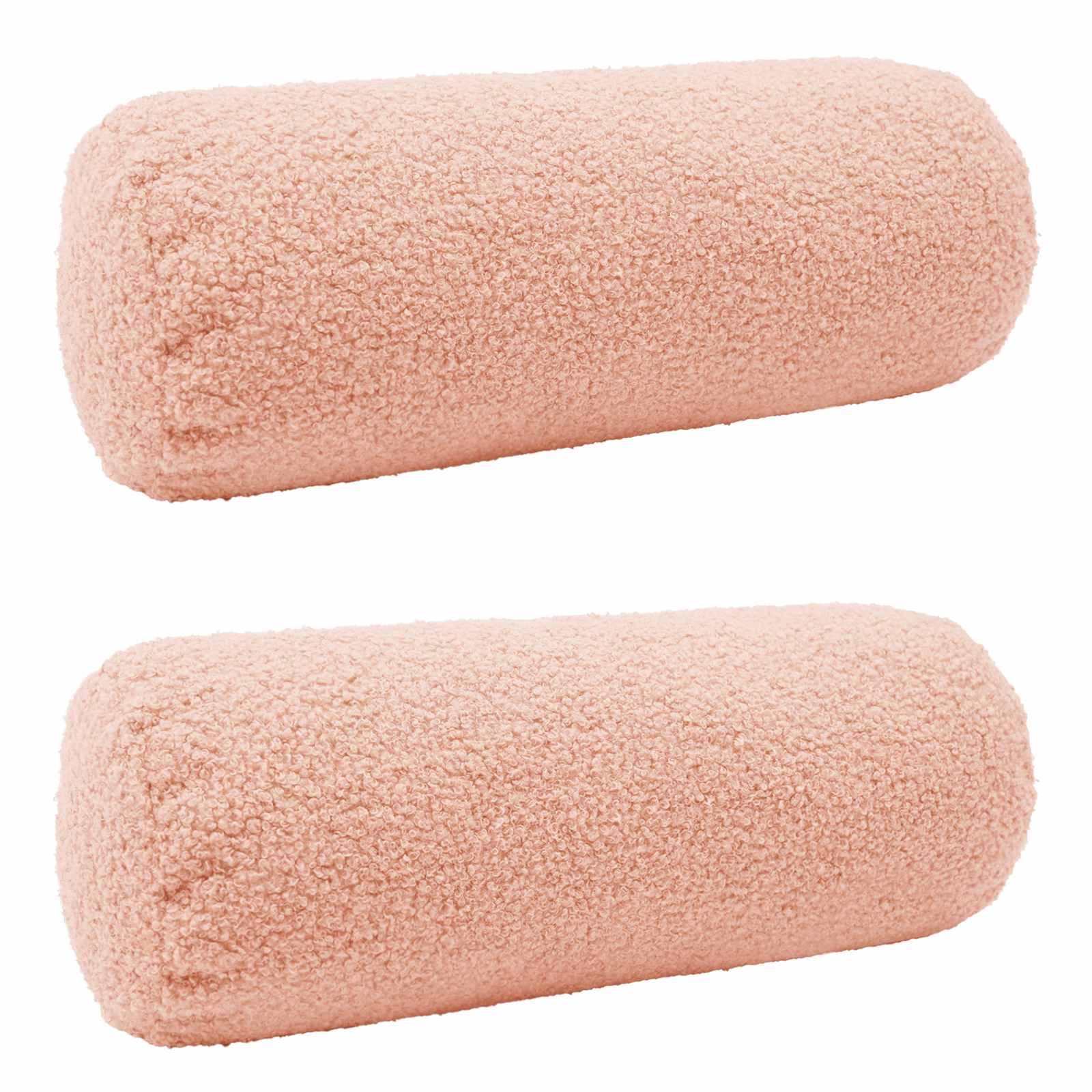 Federa 2 pcs HEERLEN Rosa Ø 15 x 40 cm Bouclé