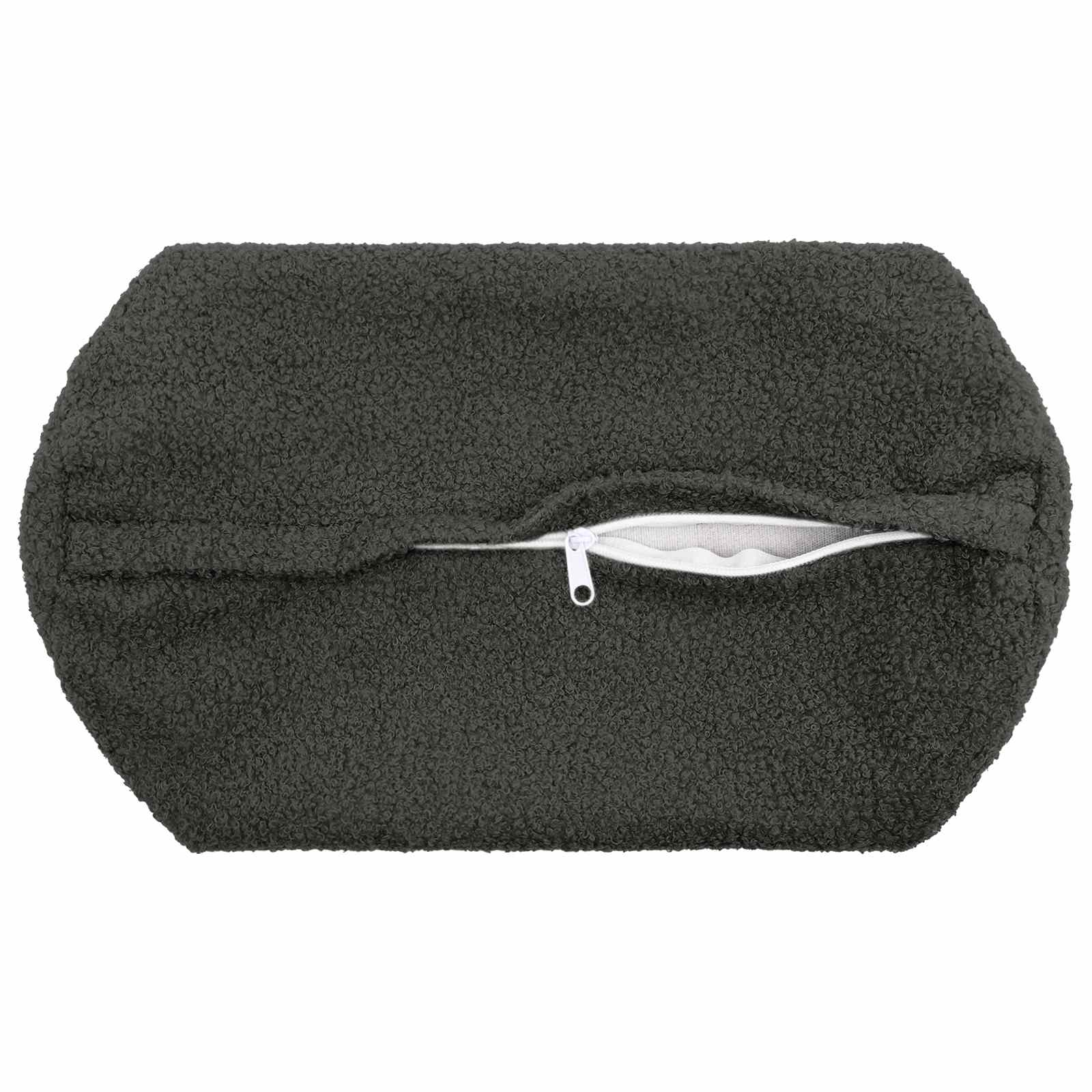 Federa 2 pcs HEERLEN Grigio Scuro Ø 15 x 40 cm Bouclé