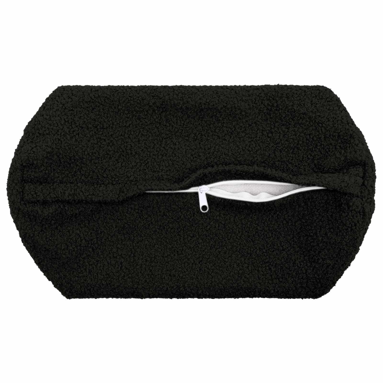 Federa 2 pcs HEERLEN Nero Ø 15 x 40 cm Bouclé