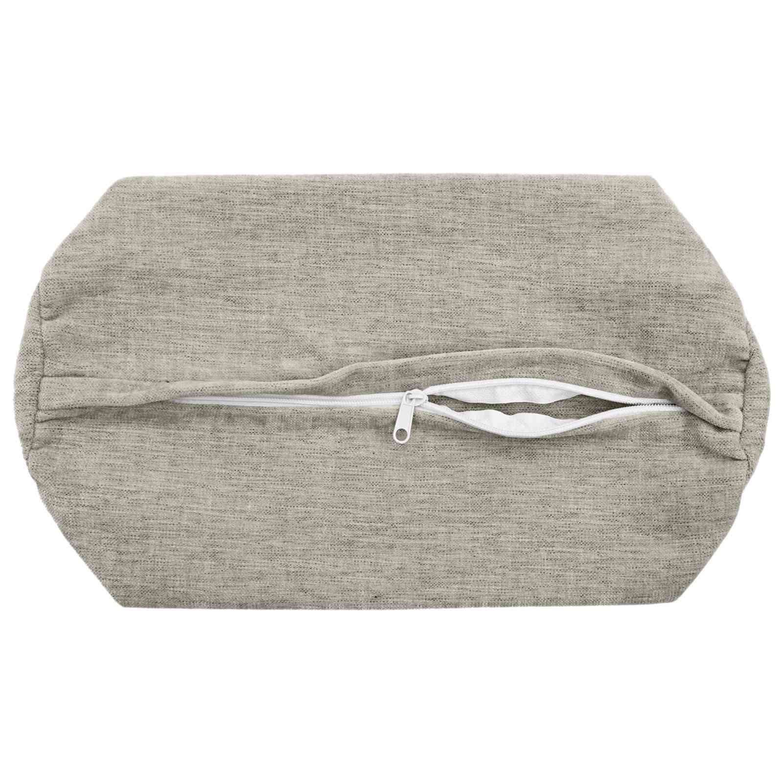 Federa 6 pz HEERLEN Grigio Chiaro Ø 15 x 40 cm Tessuto Chenille