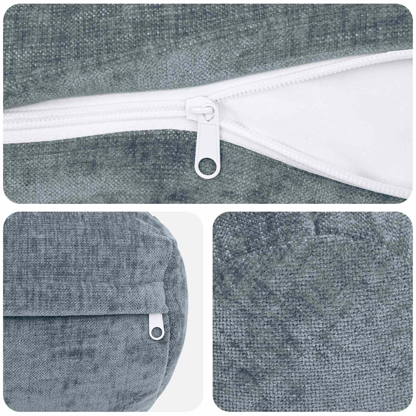 Federa 6 pz HEERLEN Azzurro Ø 15 x 40 cm Tessuto Chenille