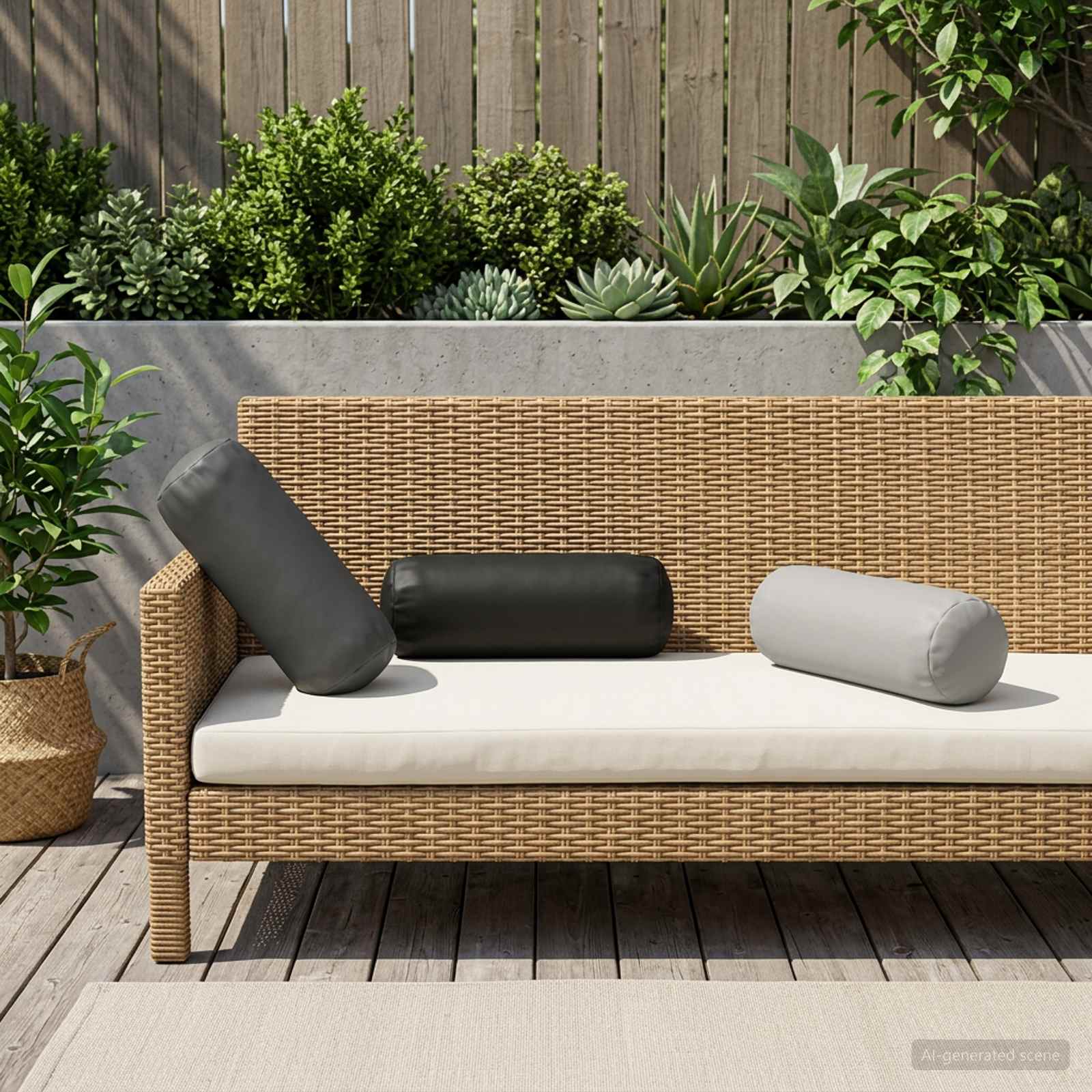 Federa 6 pcs HEERLEN Antracite Ø 15 x 40 cm Poliestere