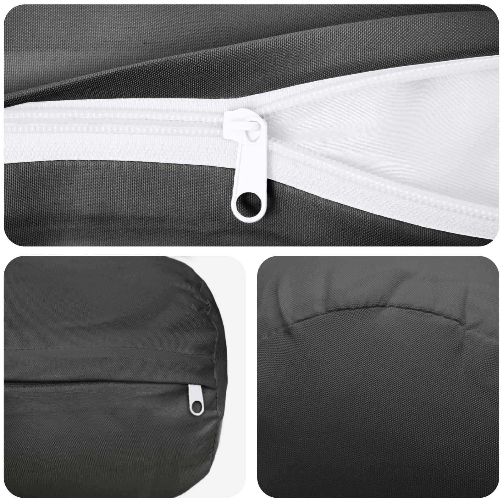 Federa 6 pcs HEERLEN Antracite Ø 15 x 40 cm Poliestere