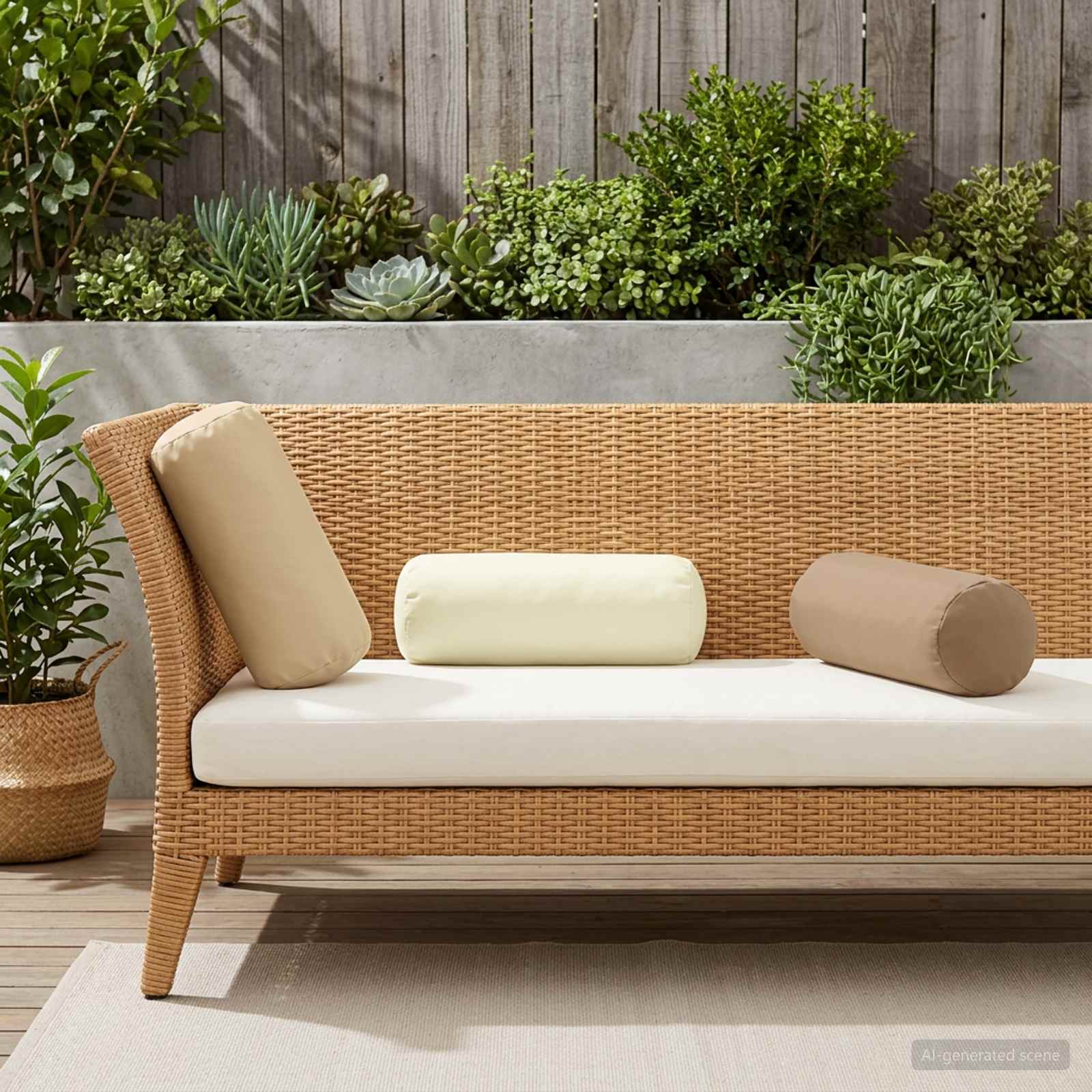 Federa 2 pcs HEERLEN Beige Ø 15 x 40 cm Poliestere