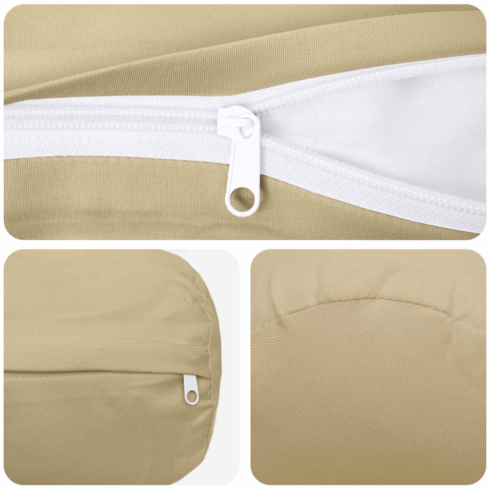 Federa 2 pcs HEERLEN Beige Ø 15 x 40 cm Poliestere