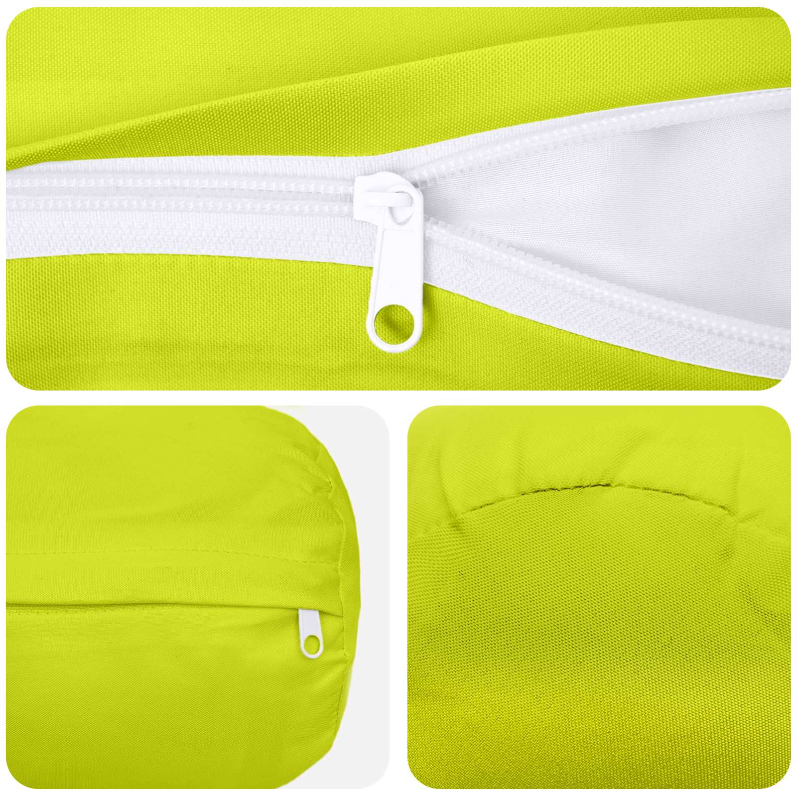 Federa 2 pcs HEERLEN Verde brillante. Ø 15 x 40 cm Poliestere