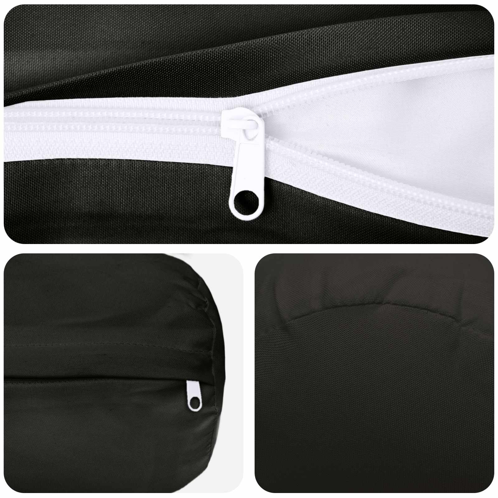 Federa 6 pcs HEERLEN Nero Ø 15 x 40 cm Poliestere
