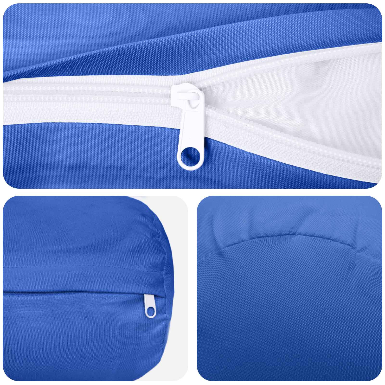 Federa 2 pcs HEERLEN Blu Reale Ø 15 x 40 cm Poliestere
