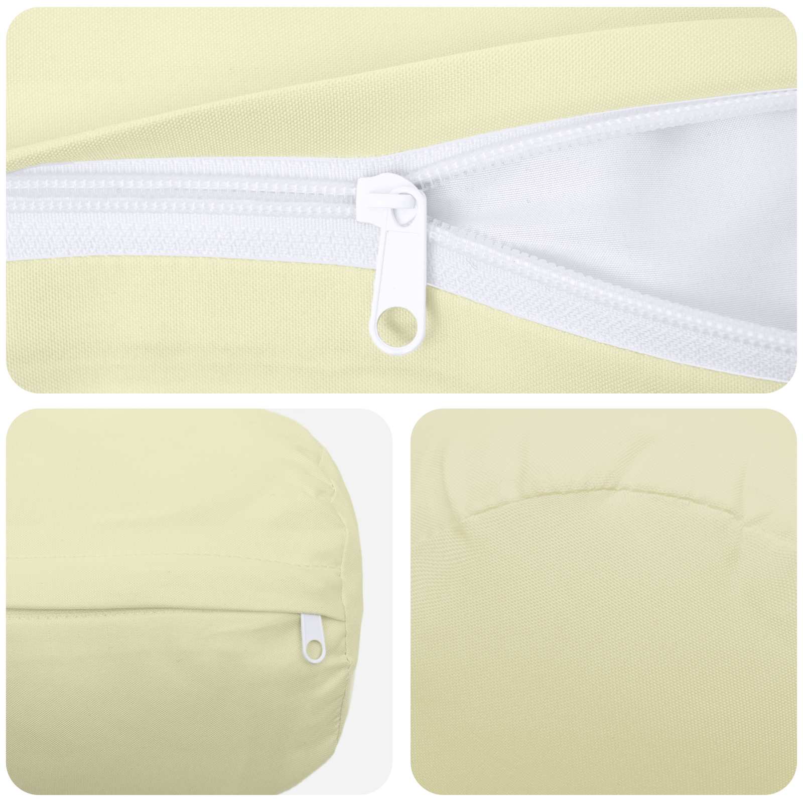 Federa 2 pcs HEERLEN Crema Ø 15 x 40 cm Poliestere