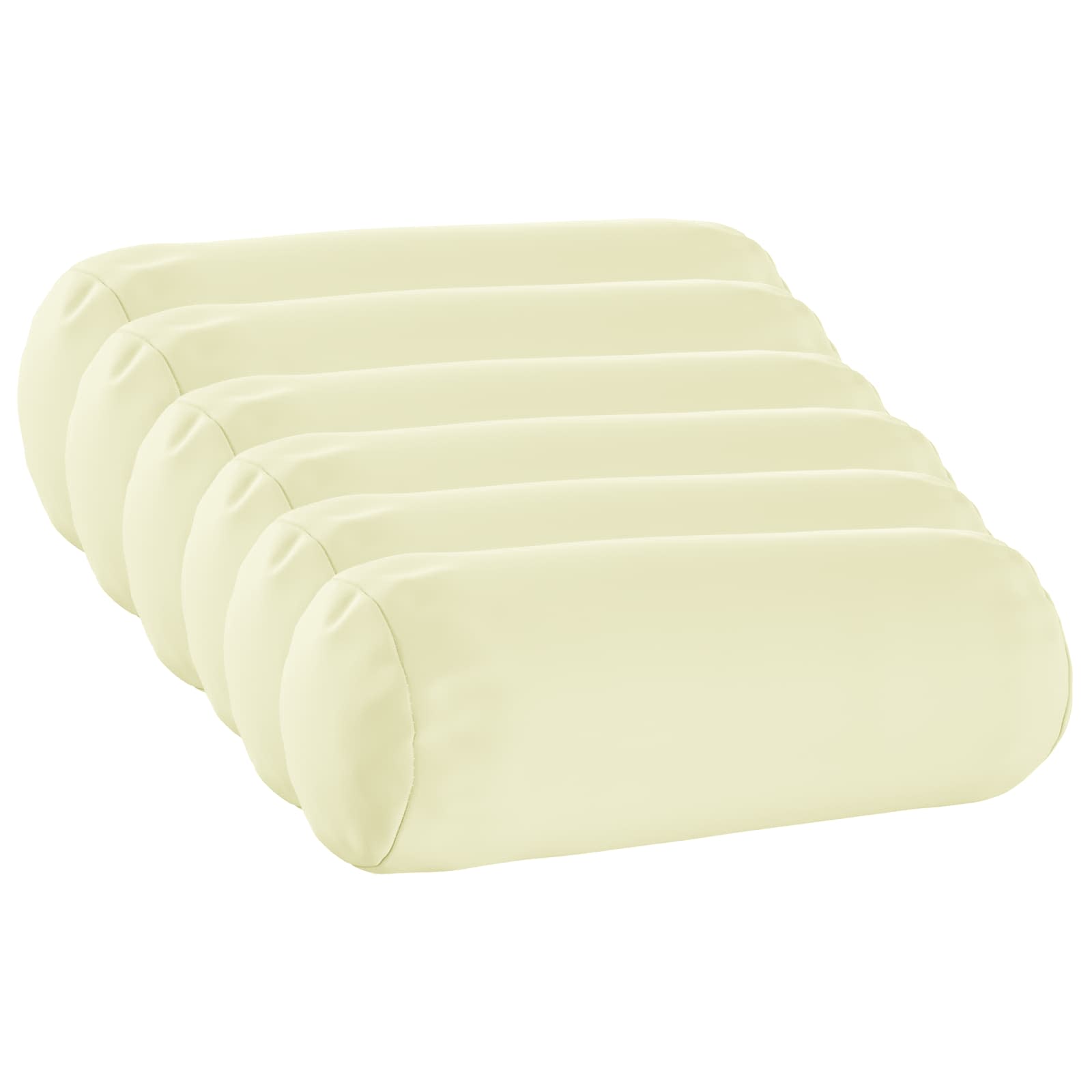 Federa 6 pcs HEERLEN Crema Ø 15 x 40 cm Poliestere