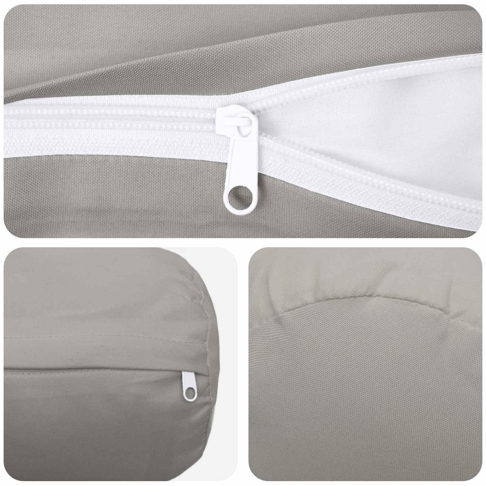 Federa 2 pcs HEERLEN Grigio Ø 15 x 40 cm Poliestere